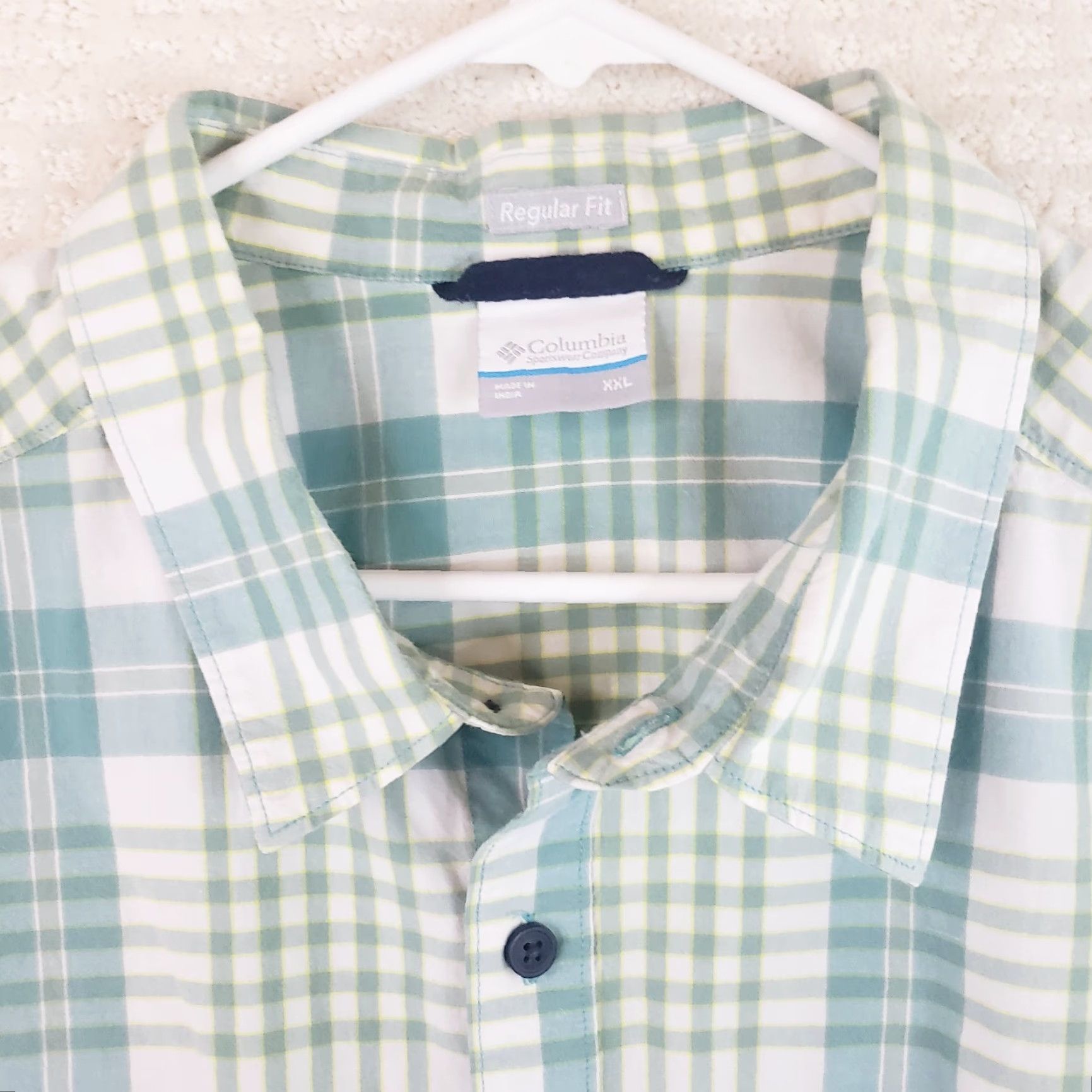 Vintage VINTAGE Columbia Button-Up Shirt Green Plaid Short Sleeve Regular Fit Mens 2XL Pocketed Casual Travel Size US XXL / EU 58 / 5 - 4 Thumbnail