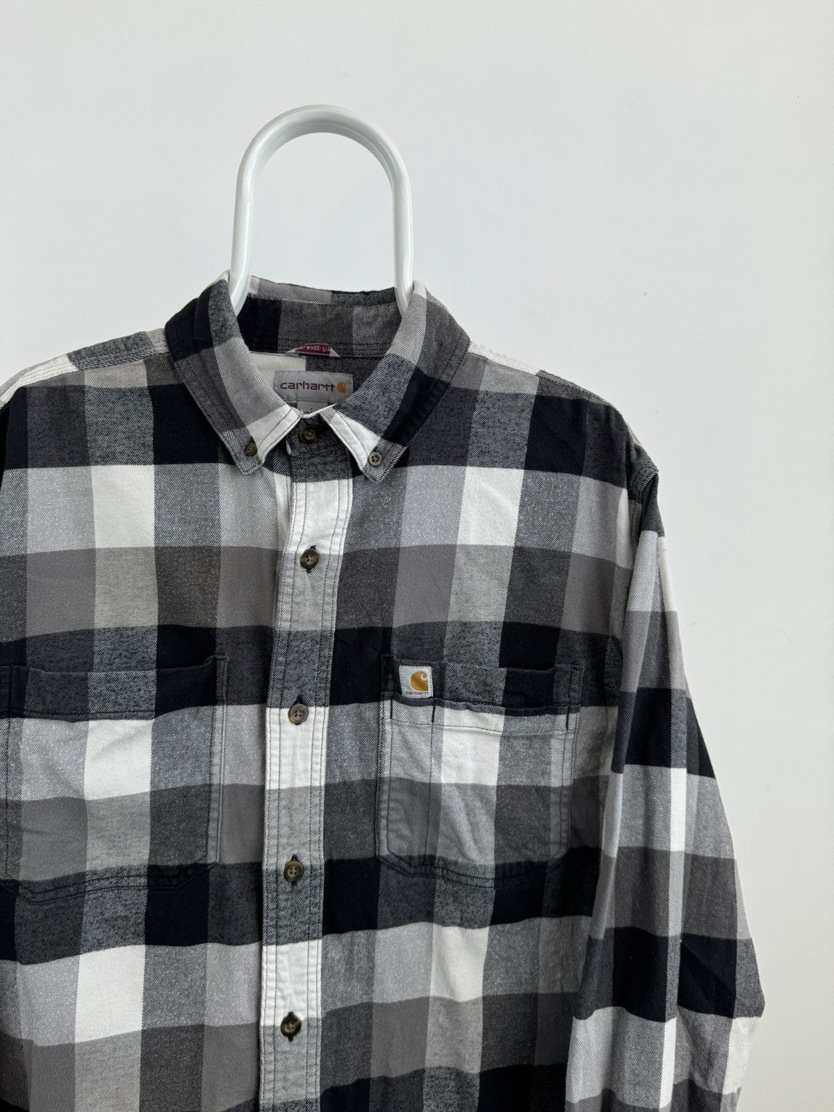 Carhartt × Vintage Vintage Carhartt Plaid Flannel Long Sleeve Shirt Size US L / EU 52-54 / 3 - 2 Thumbnail