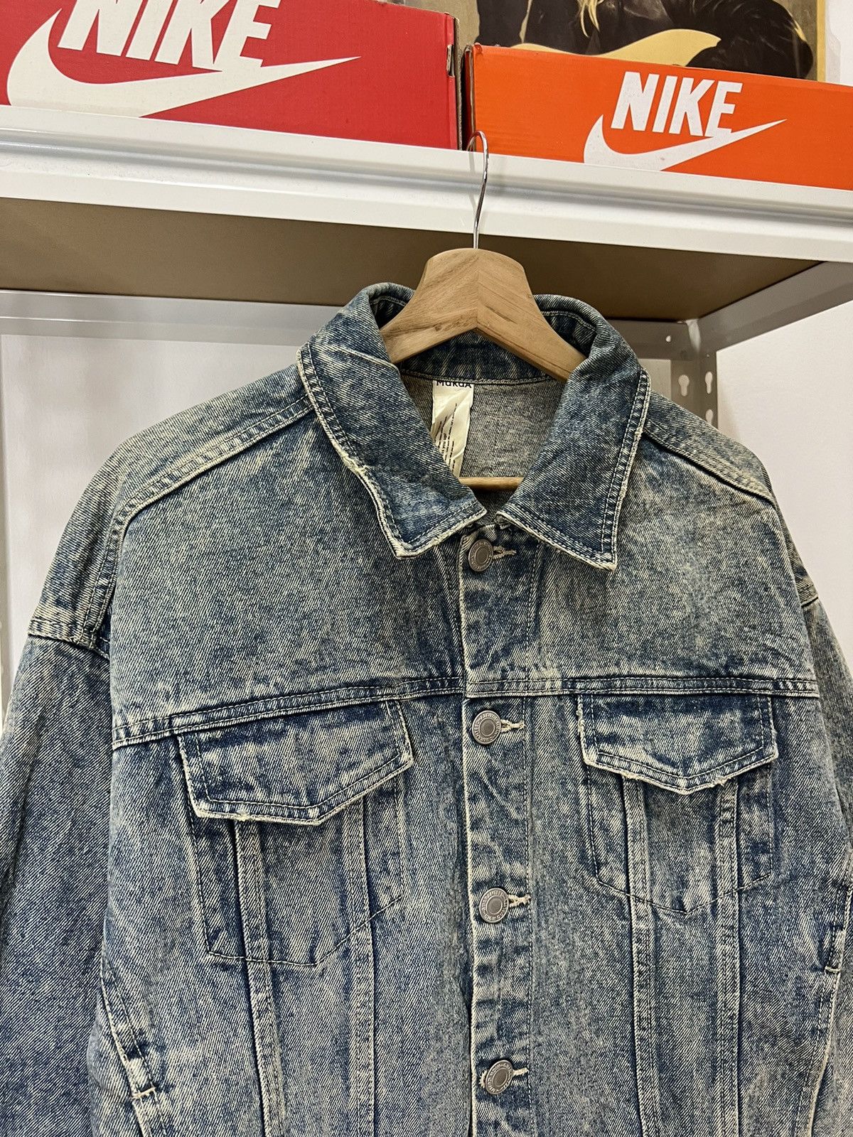 Other Japanese Brand Murua Blue Acid Wash Denim Jacket Size M / US 6-8 / IT 42-44 - 4 Thumbnail