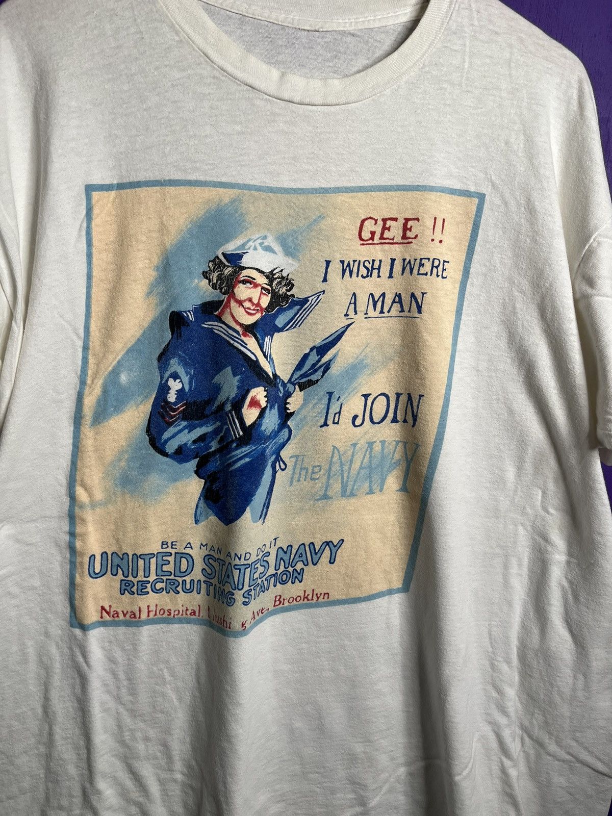 Vintage Vintage 80s I’d join the navy recruiting t-shirt Size US XXL / EU 58 / 5 - 3 Thumbnail