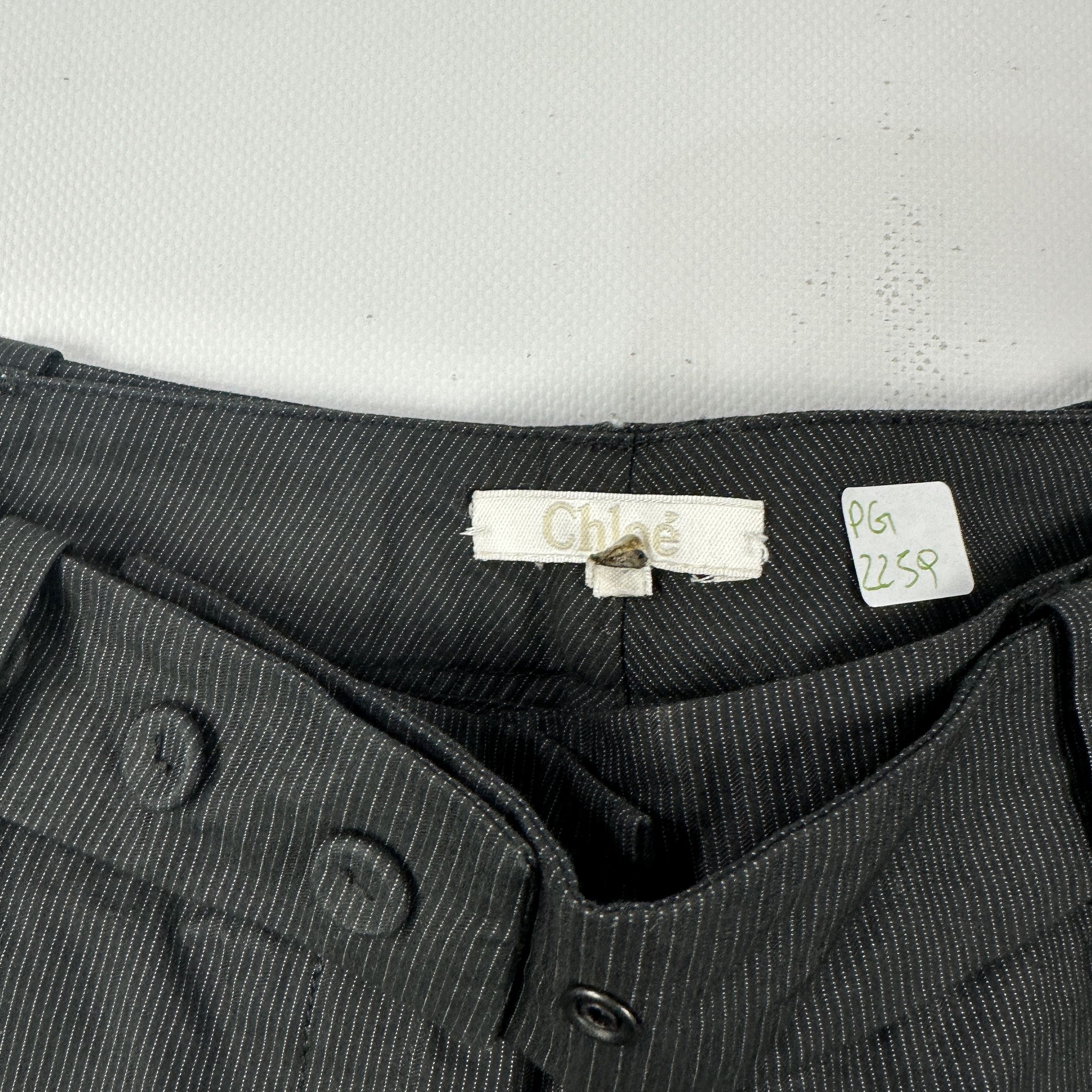 Chloe Pantaloni Chloe Gessato Cintura in vita – 36 IT Size 25" / US 0 / IT 36 - 6 Thumbnail