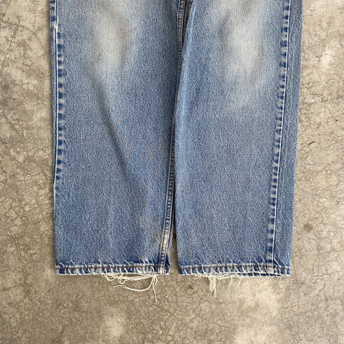 Levi's VTG 1996 Levis 550 Orange Tab Relaxed Fit Faded Blue Jeans Size US 35 - 8 Thumbnail