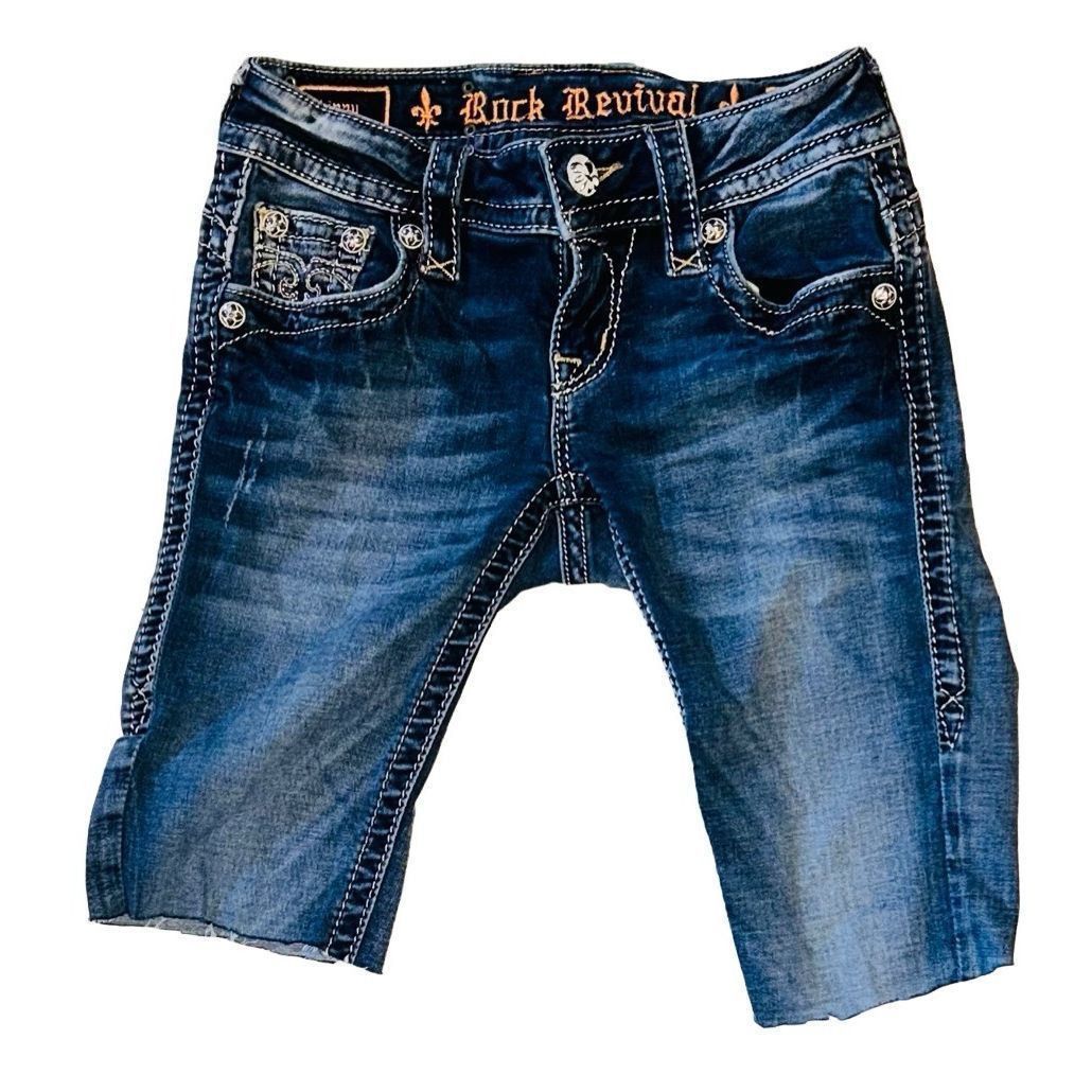 Rock Revival Rock Revival Womens Size 24 Cutoff Denim Jean Shorts Size 24" / US 00 / IT 34 - 1 Thumbnail