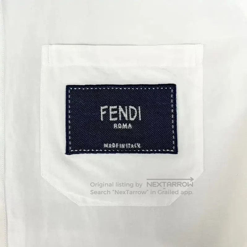 Fendi Fendi White Cotton Embroidered Long Shirt . Size S / US 4 / IT 40 - 4 Thumbnail