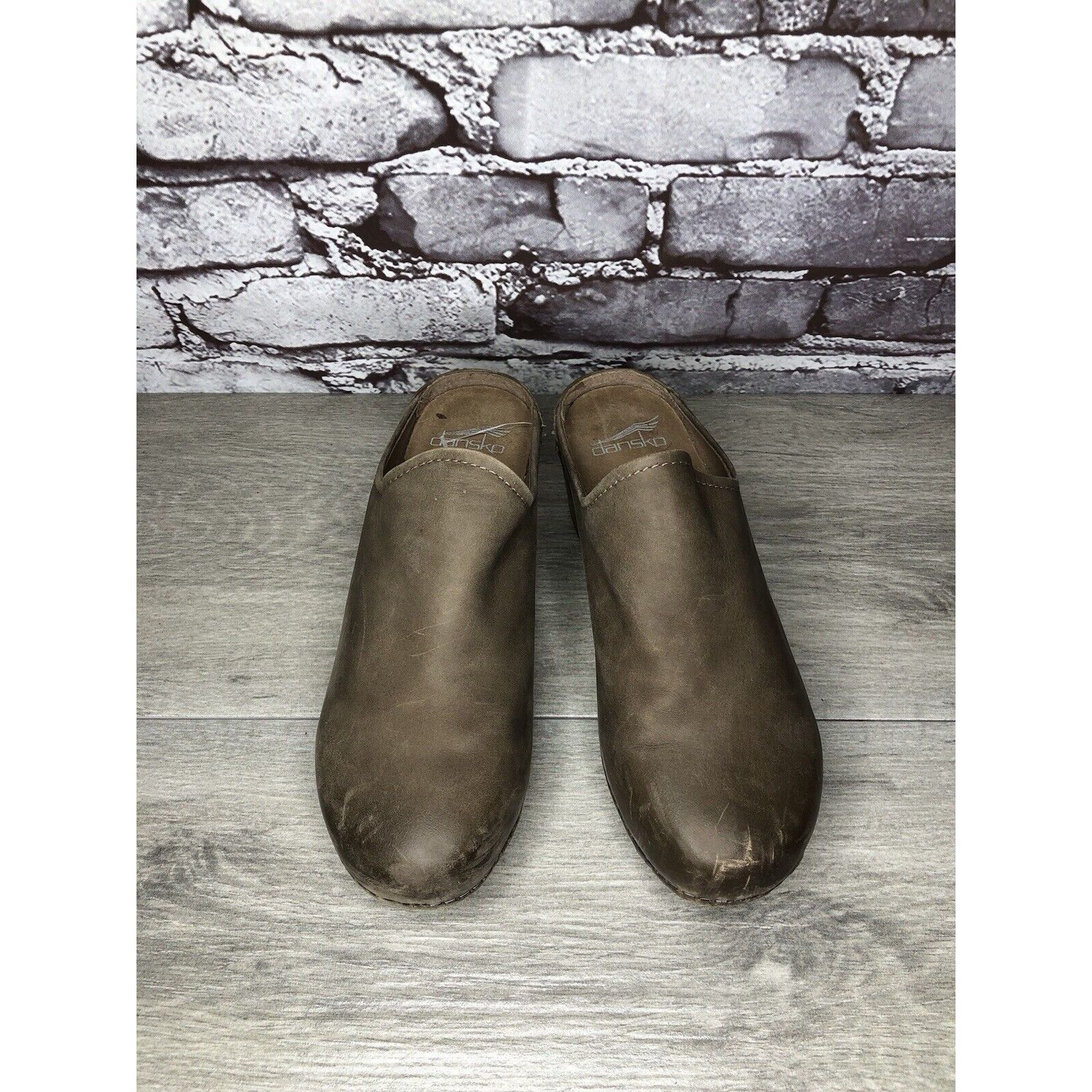 Other Dansko Brown Leather Round Toe Mule Pumps Heel Clogs Shoes Size US 6 / IT 36 - 19 Thumbnail