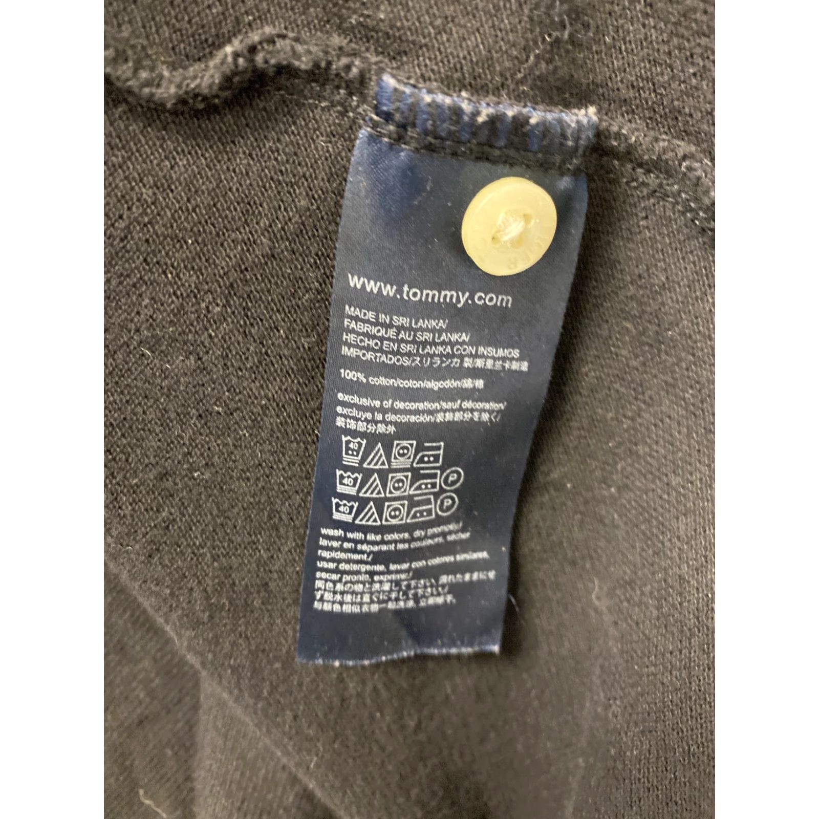Tommy Hilfiger VINTAGE Tommy Hilfiger Polo Shirt Adult Large Black Custom Fit Logo Short Sleeve Mens/Men Golf Casual 90s Brand Clothing Size US L / EU 52-54 / 3 - 6 Thumbnail
