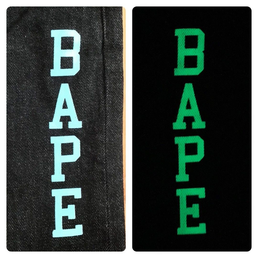 Bape 💫Glow in the dark💫 BAPE City Camo Black Denim Pants ★size S Size US 30 / EU 46 - 6 Thumbnail