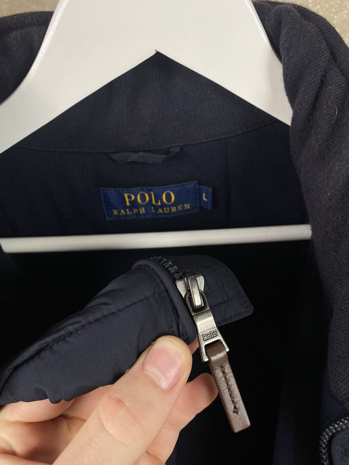 Vintage 90s Polo Ralph Lauren Jacket With Concealed Hood Size US L / EU 52-54 / 3 - 10 Thumbnail