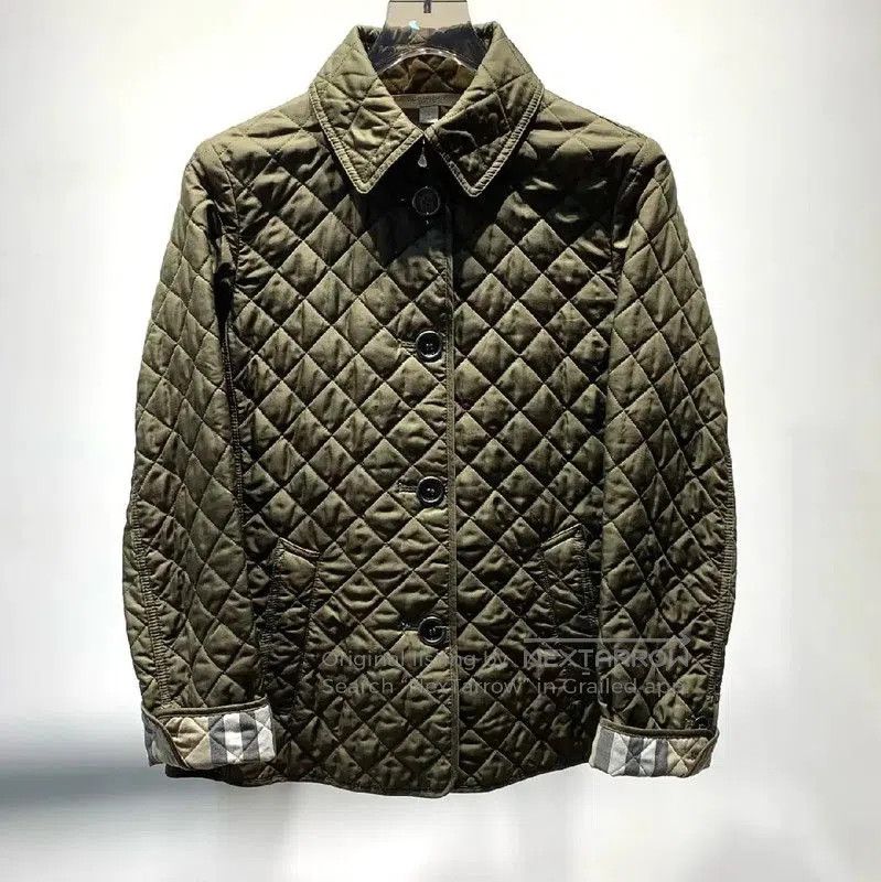 Burberry Burberry Green Cotton Women's Jacket. Size S / US 4 / IT 40 - 1 Thumbnail