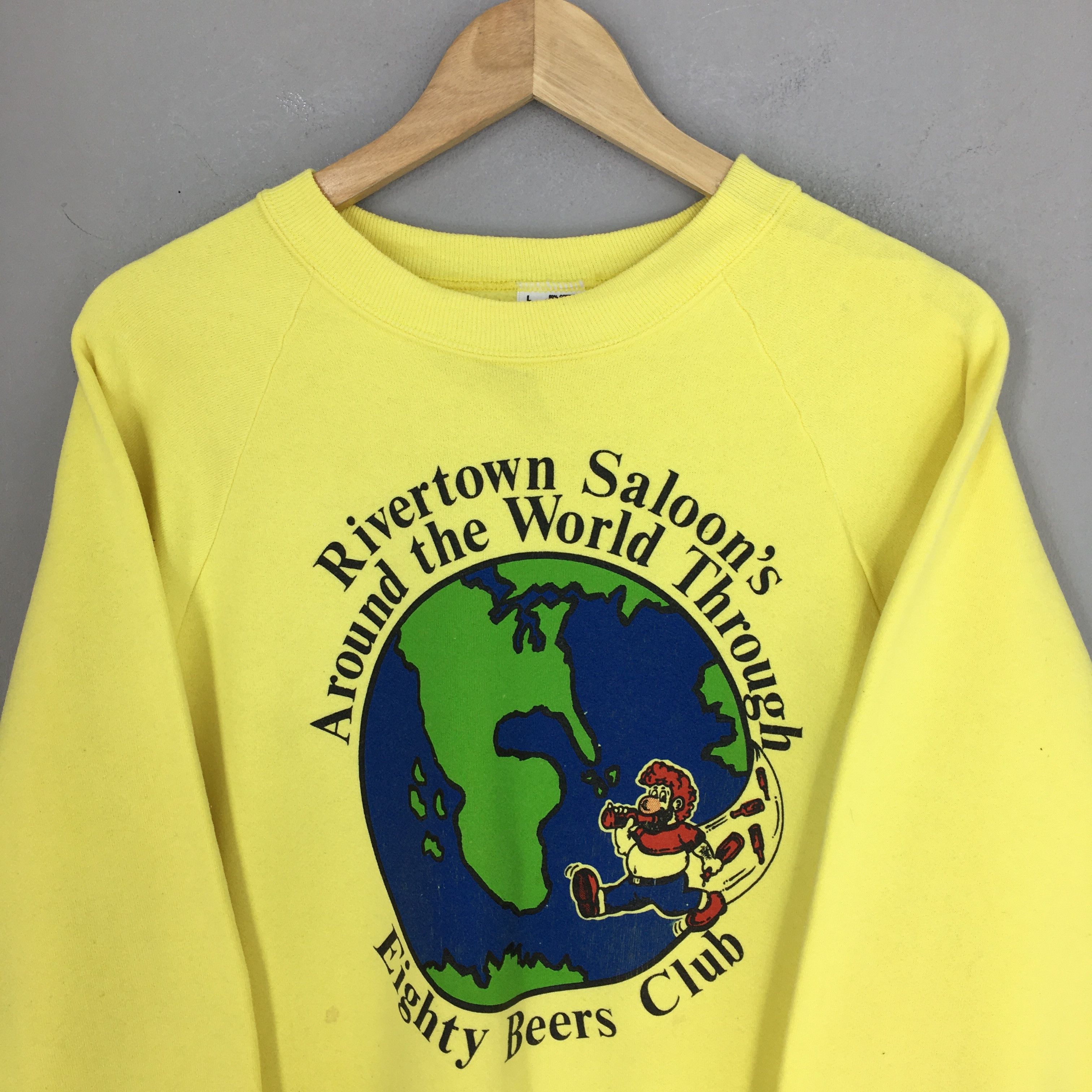 Fruit Of The Loom Vintage 80s Beers Club Encinitas Ale House Sweatshirt Large Size US L / EU 52-54 / 3 - 2 Thumbnail