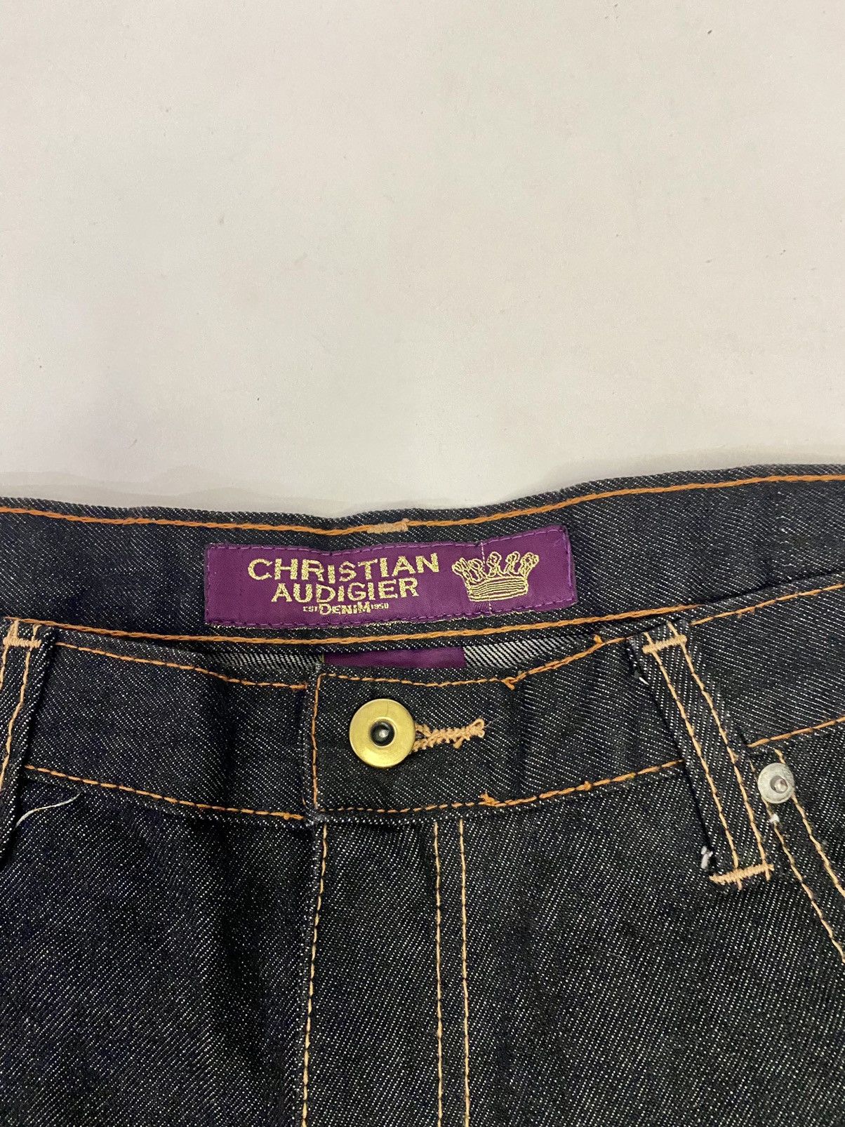 Christian Audigier Vintage Christian Audigier Raw Denim Jorts Size US 40 / EU 56 - 7 Thumbnail