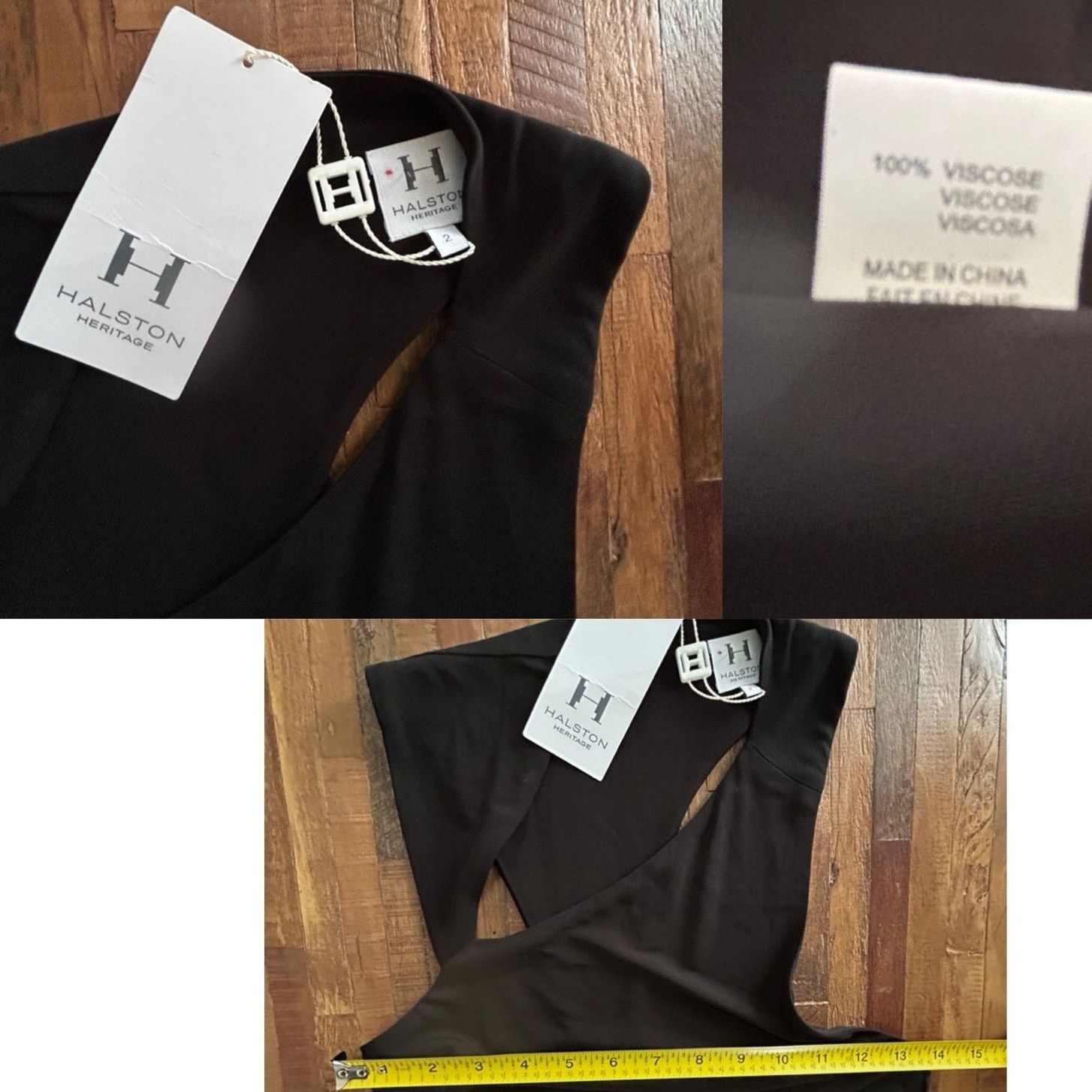 Halston Heritage Halston Heritage Black Asymmetric One-Shoulder Dress Size XS / US 0-2 / IT 36-38 - 7 Thumbnail
