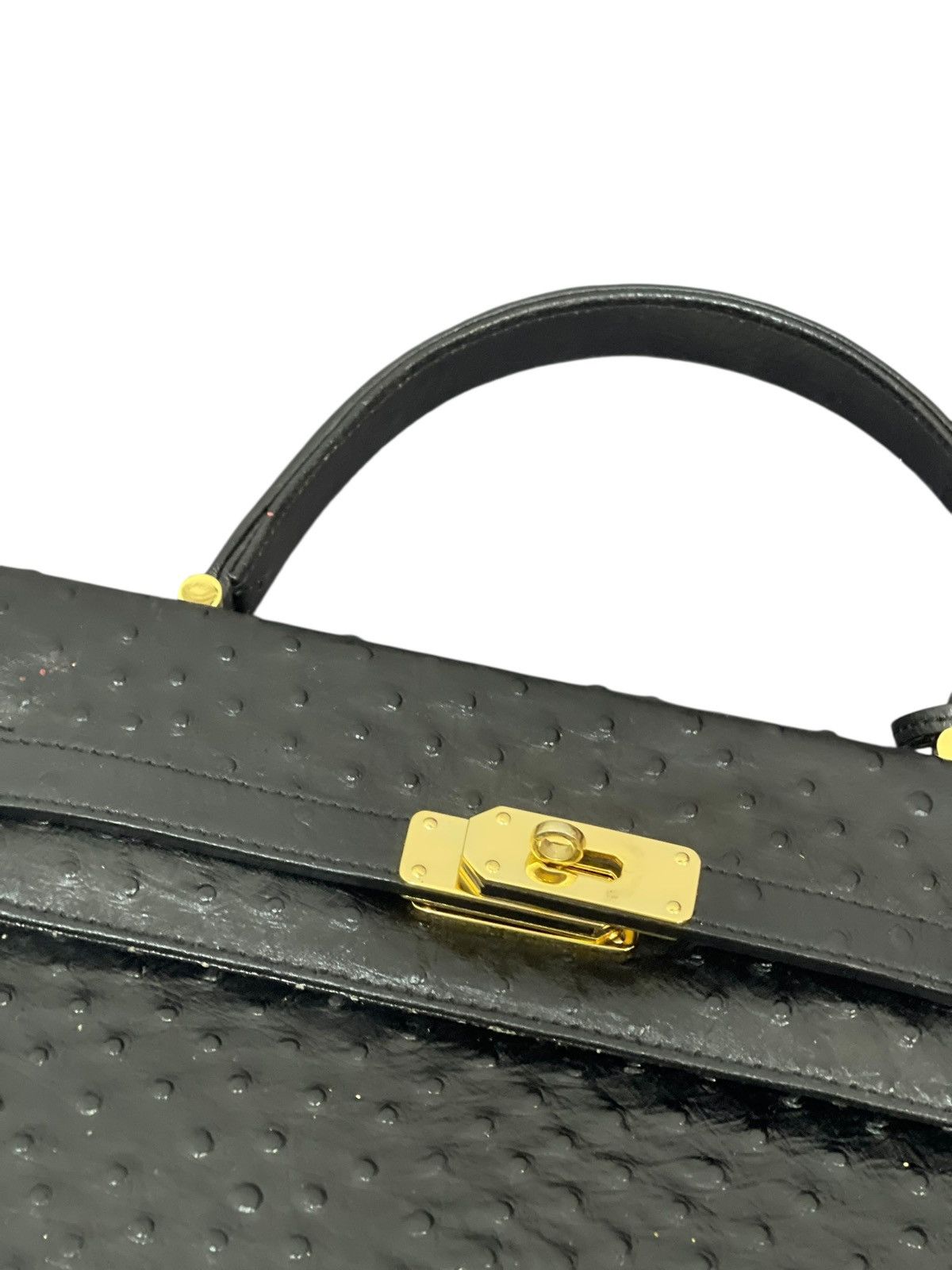 If Six Was Nine Kelly Bag Vtg Des Rossa Ostritch Leather Hermes margiela Size ONE SIZE - 11 Thumbnail