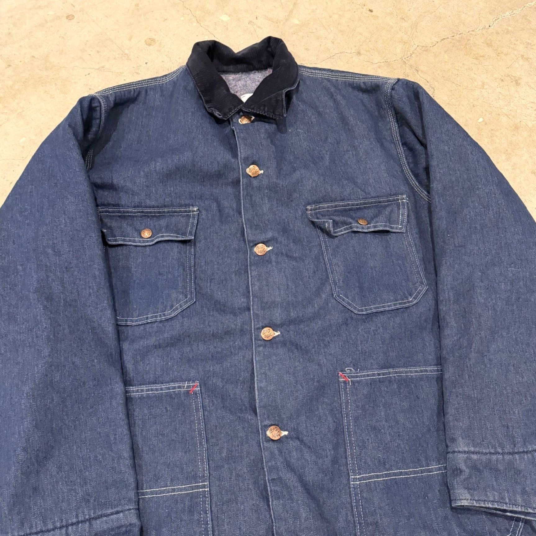 Vintage VINTAGE Big Mac Denim Work Chore Coat Jacket XL - Mechanic Engineer - Jeans Jean Jacket Size US 36 / EU 52 - 5 Thumbnail