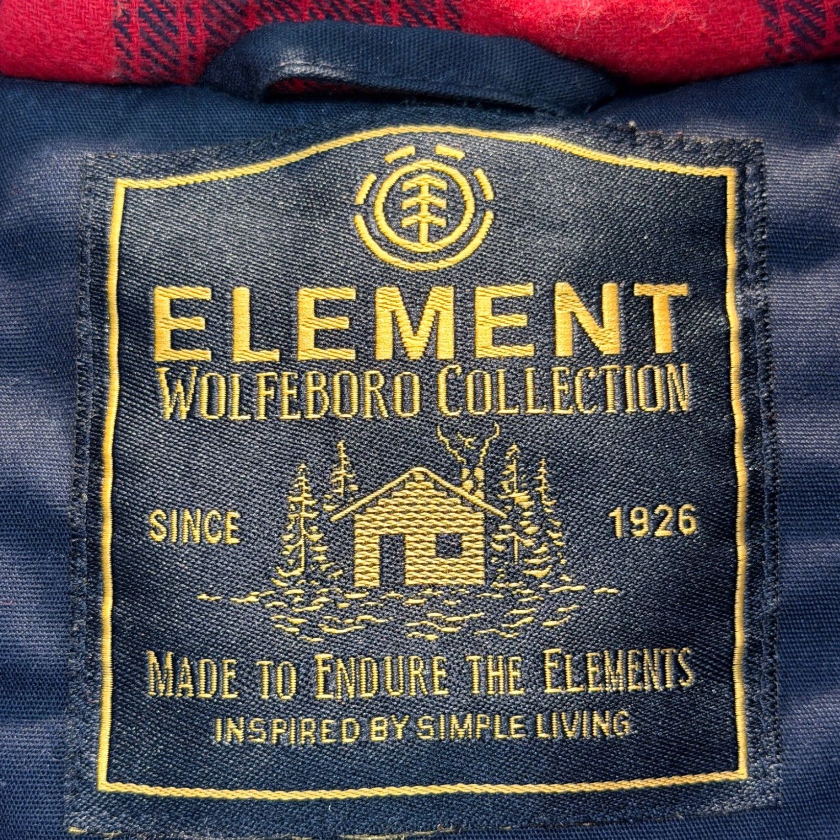 Element Element Wolfeboro Collection Jacket Mens M Blue Plaid Lined Hooded Zip Up Size US M / EU 48-50 / 2 - 4 Thumbnail