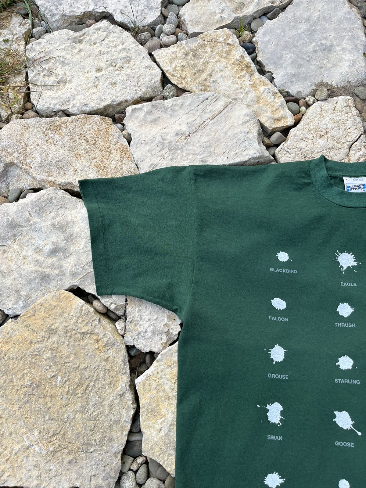 Vintage Vintage fotl screen stars bird poop shit identification tee Size US XL / EU 56 / 4 - 4 Thumbnail