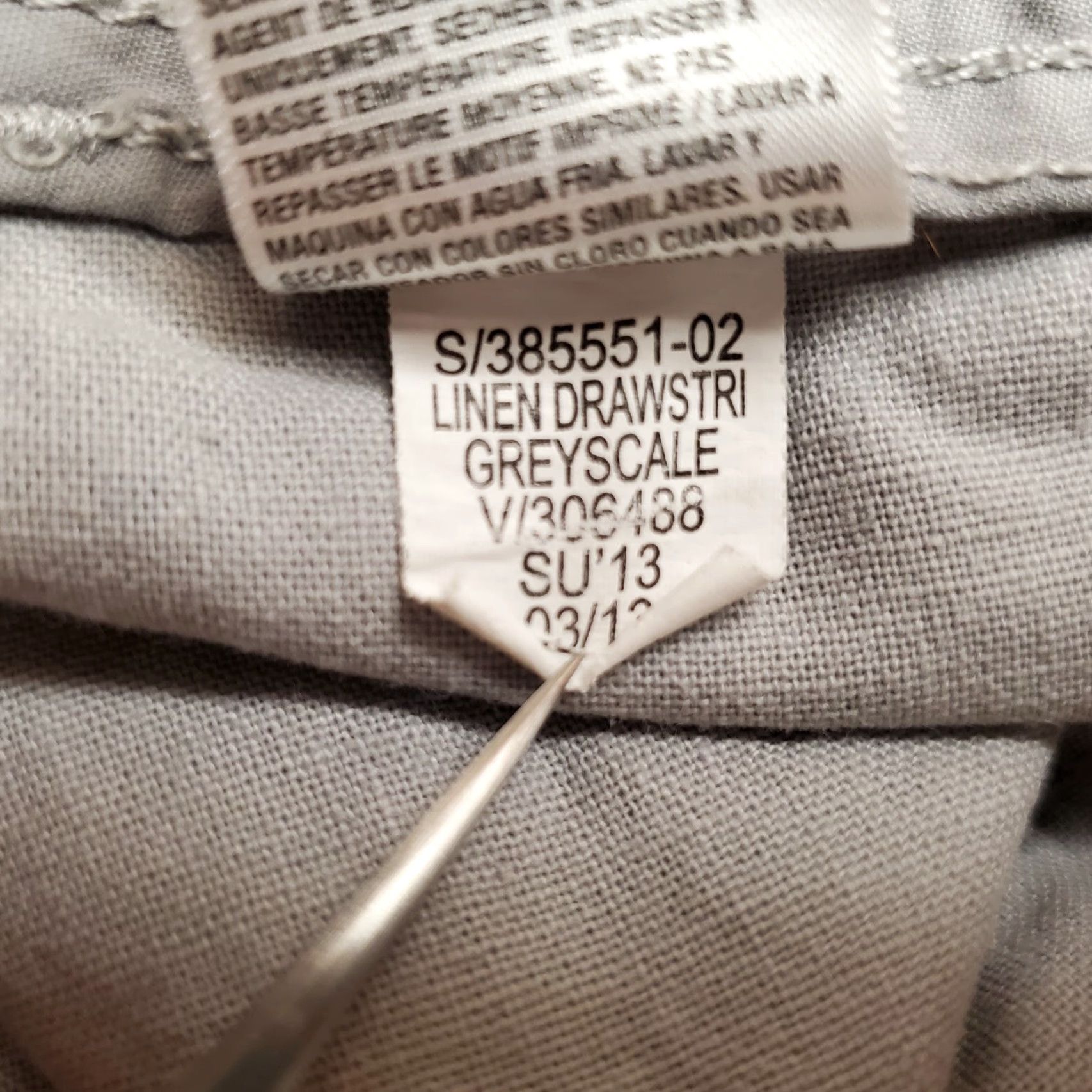 Old Navy Old Navy Linen Pants Womens Small Gray Cotton Flat Front Draw Zip Strings Chino Casual 30in Inseam Pockets Size 28" / US 6 / IT 42 - 5 Thumbnail