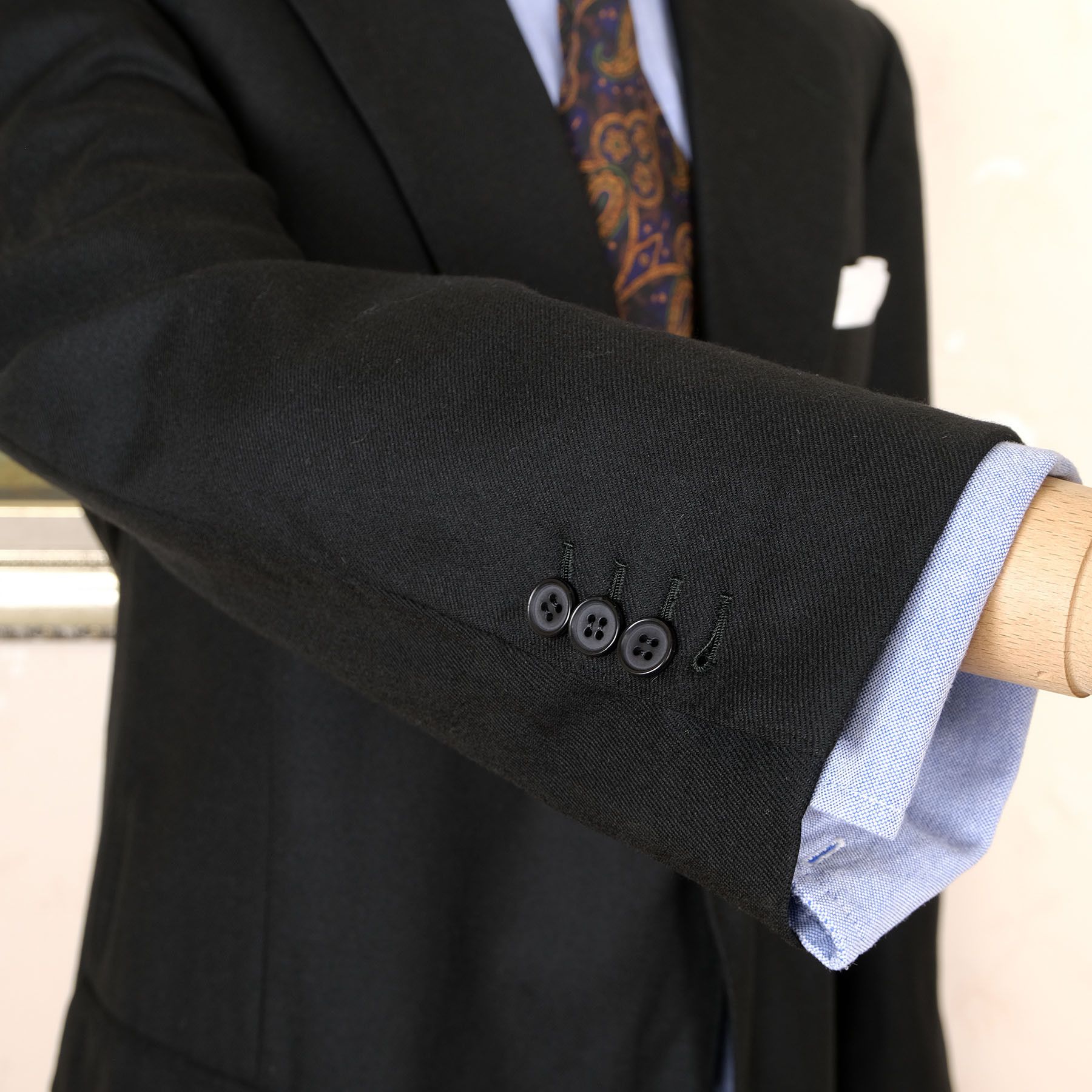 Hermes Hermès, black bespoke cashmere jacket, size 46UK or 48UK Size 46R - 5 Thumbnail