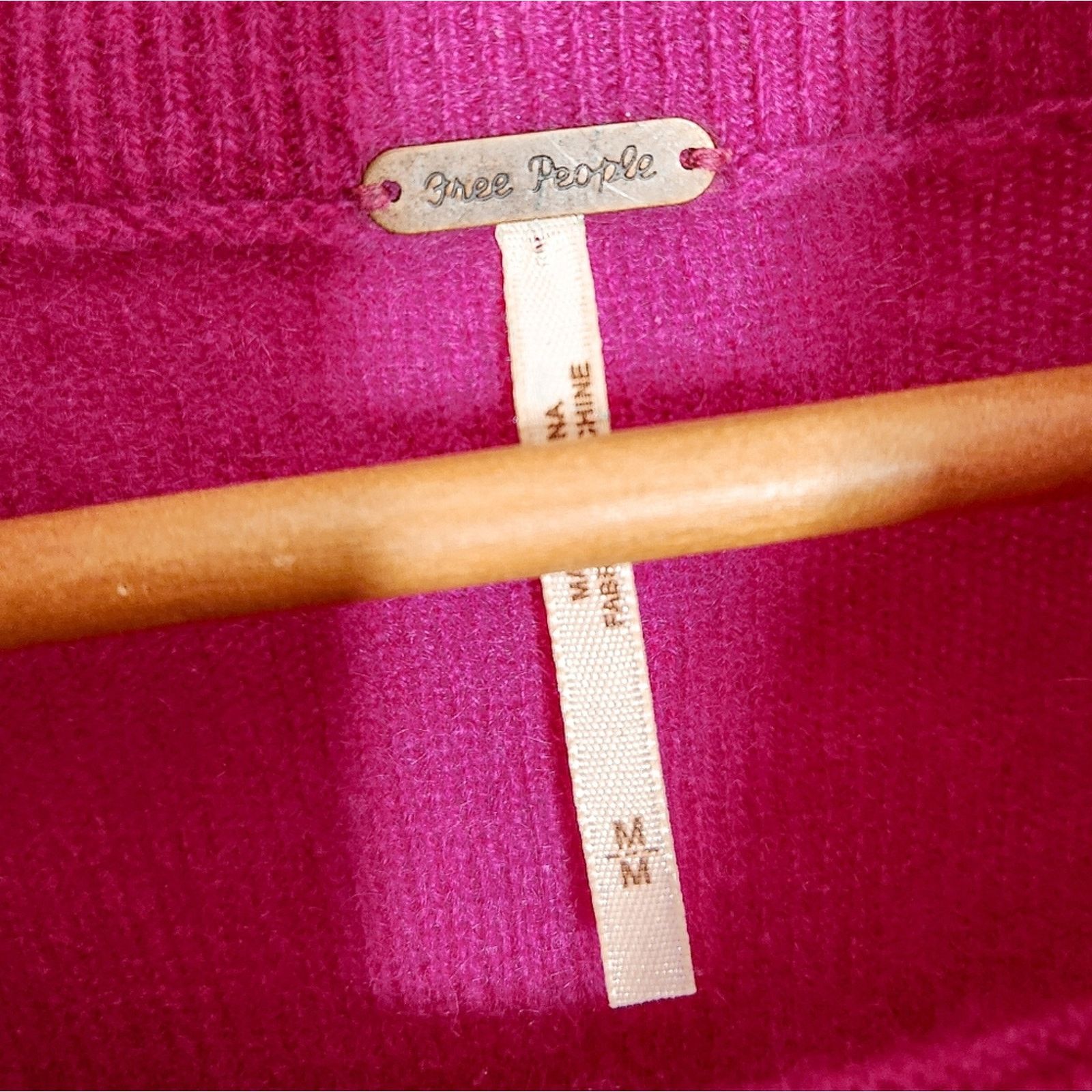 Free People Free People Pink So Low So High 100% Cashmere Sweater Size M Size M / US 6-8 / IT 42-44 - 5 Thumbnail