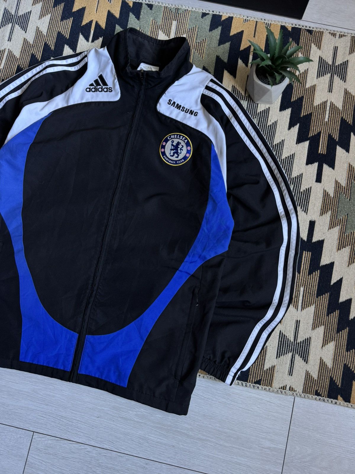 Adidas Vintage 2008/09 Adidas Chelsea Nylon Soccer Jacket Size US S / EU 44-46 / 1 - 3 Thumbnail