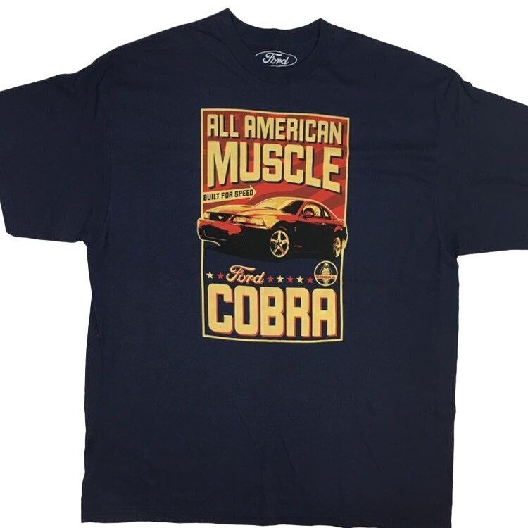 Ford New Ford All American Muscle Car COBRA Mustang Graphic Tee Size US XXL / EU 58 / 5 - 2 Thumbnail