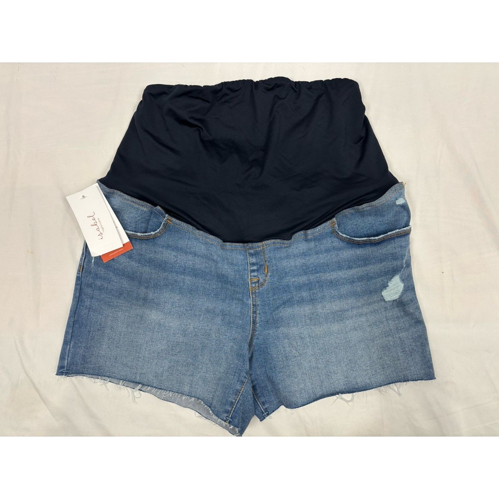 Target Basics Ingrid & Isabel Maternity 16 Panel Denim Jean Shorts Light Size 38" / US 16 / IT 52 - 1 Thumbnail