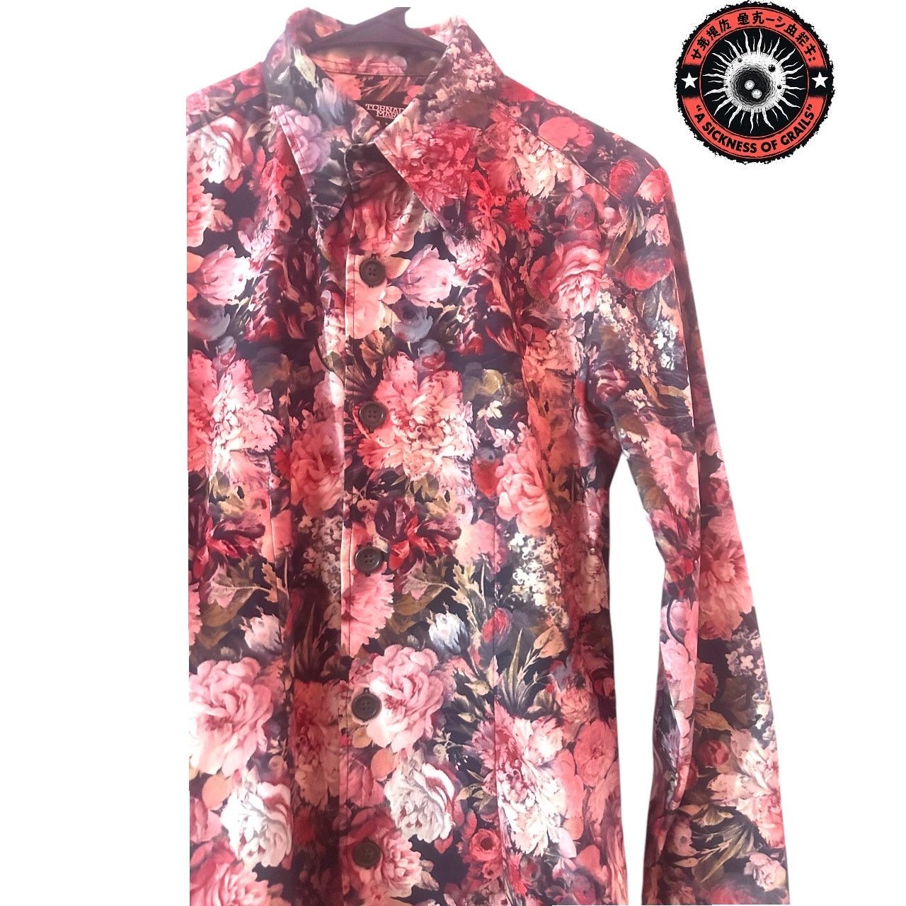 Japanese Brand × Tornado Mart Tornado Mart Floral All Over Pattern Button Up Long Sleeves Size US S / EU 44-46 / 1 - 2 Thumbnail