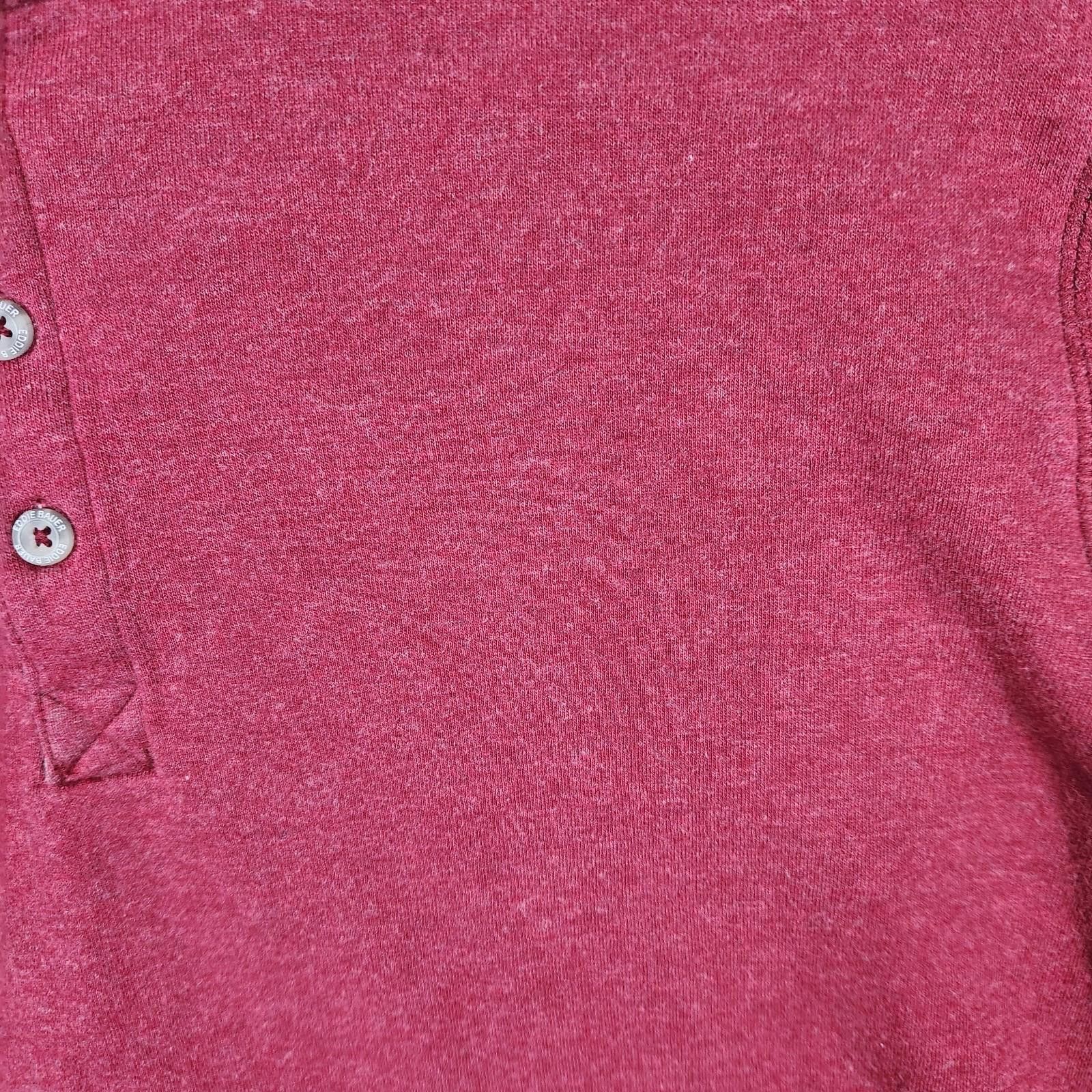Eddie Bauer Eddie Bauer Maroon Long Sleeve Henley Size 2XL Size US XXL / EU 58 / 5 - 3 Thumbnail