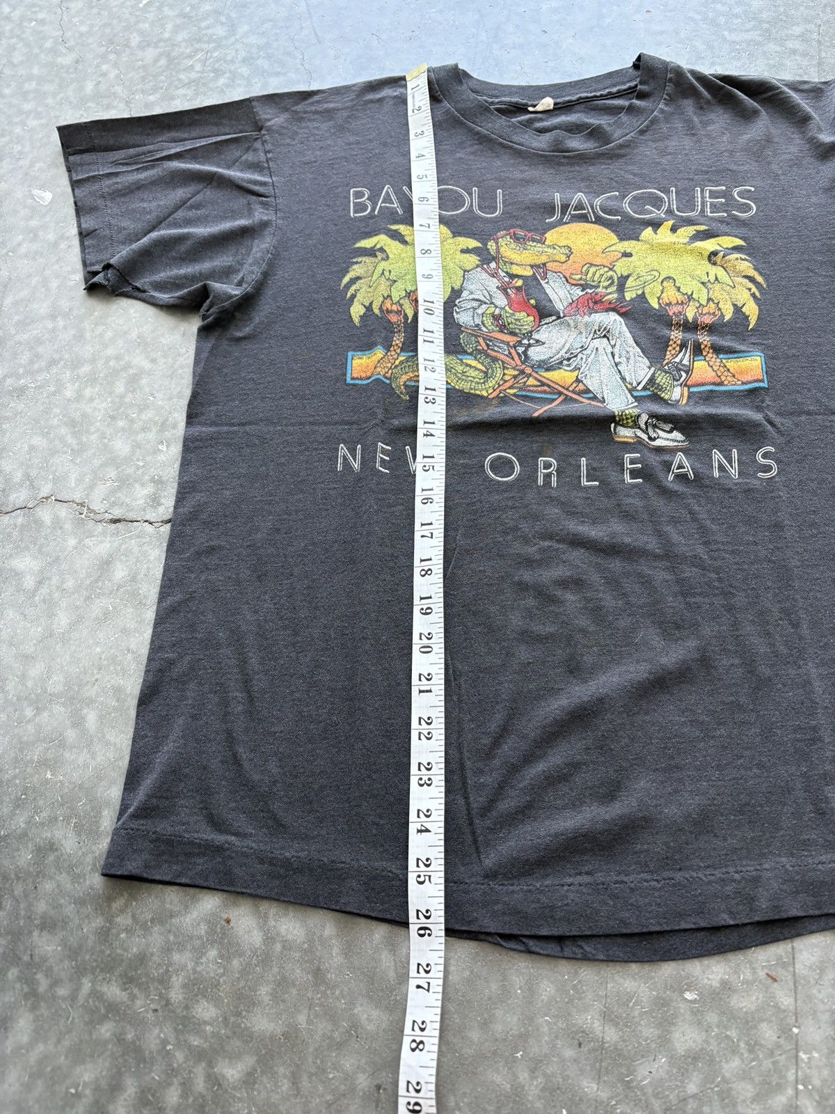 Vintage Vintage 80s Bayou Jacques Graphic Tee Screen Stars Size US L / EU 52-54 / 3 - 8 Thumbnail