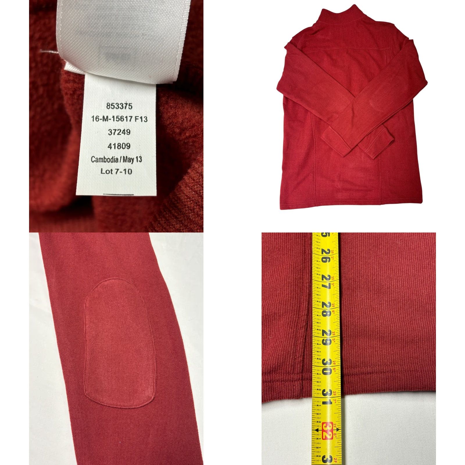 Vintage REI Co-op Mens XL Quarter Zip Pullover Burgundy Elbow Patch Outdoor Sweater Size US XL / EU 56 / 4 - 8 Thumbnail