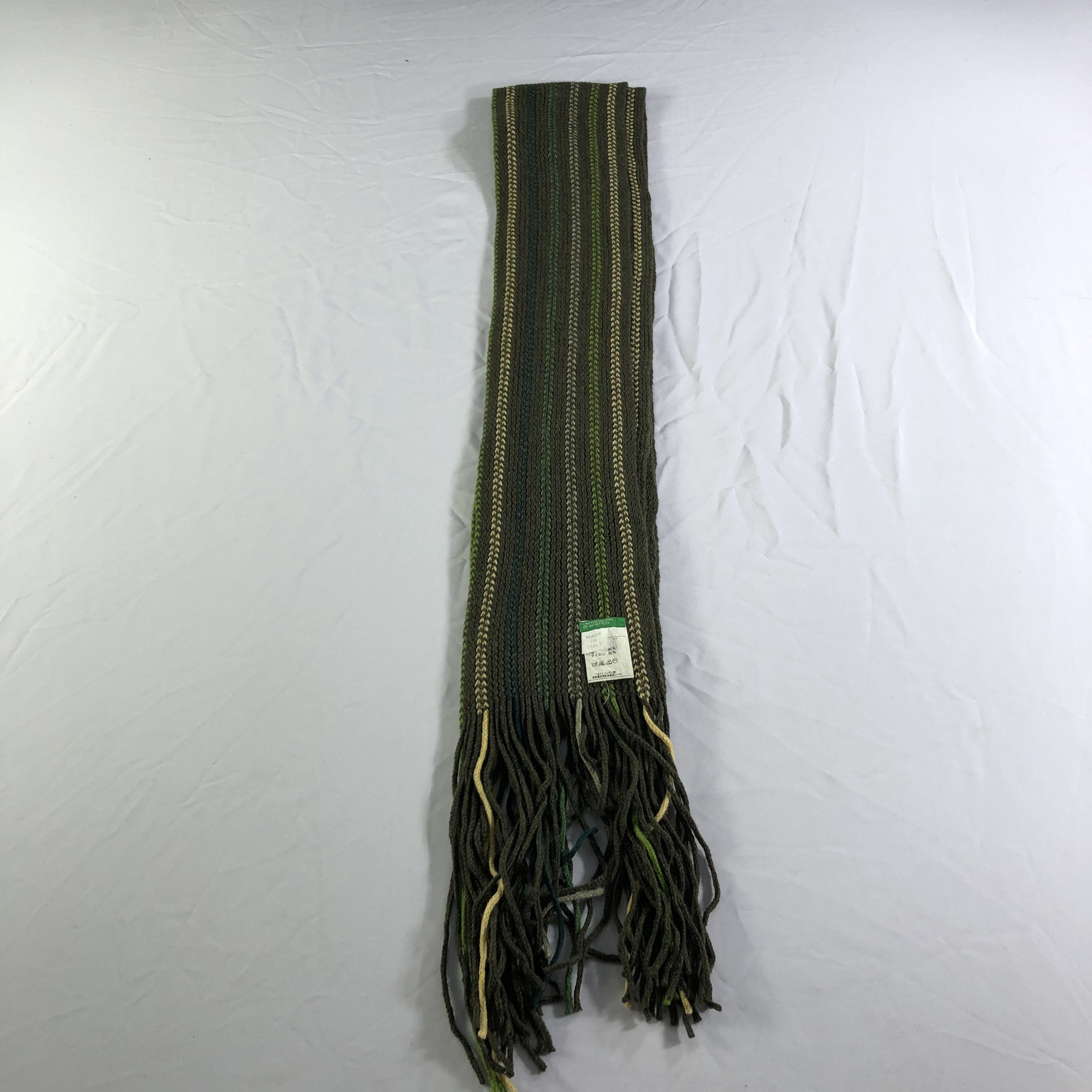 United Colors Of Benetton United Colors Of Benetton Knit Wool Scarf Muffler V2199 Size ONE SIZE - 2 Thumbnail