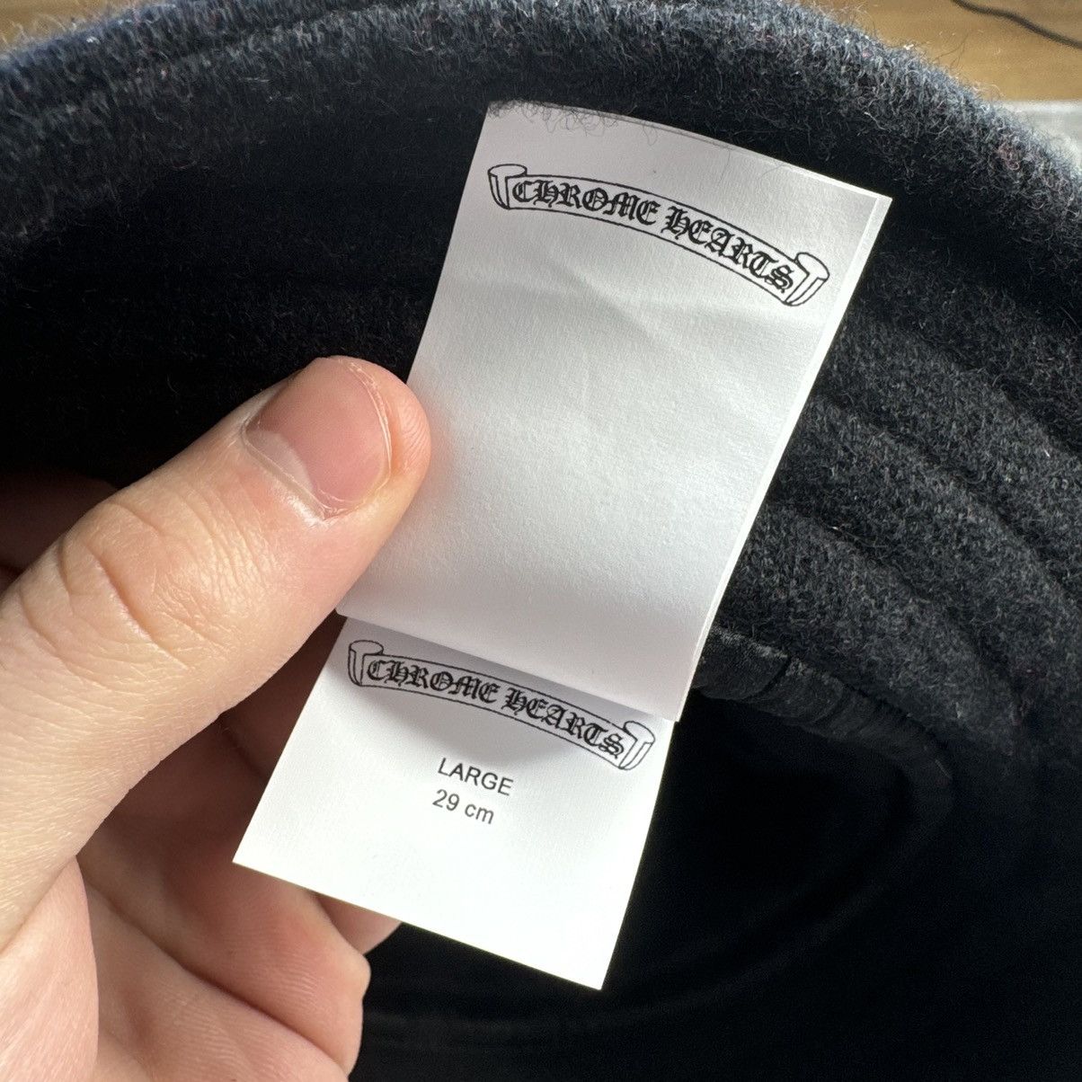 Chrome Hearts Cashemere CH bucket hat ‘navy’ Size 34 - 11 Thumbnail