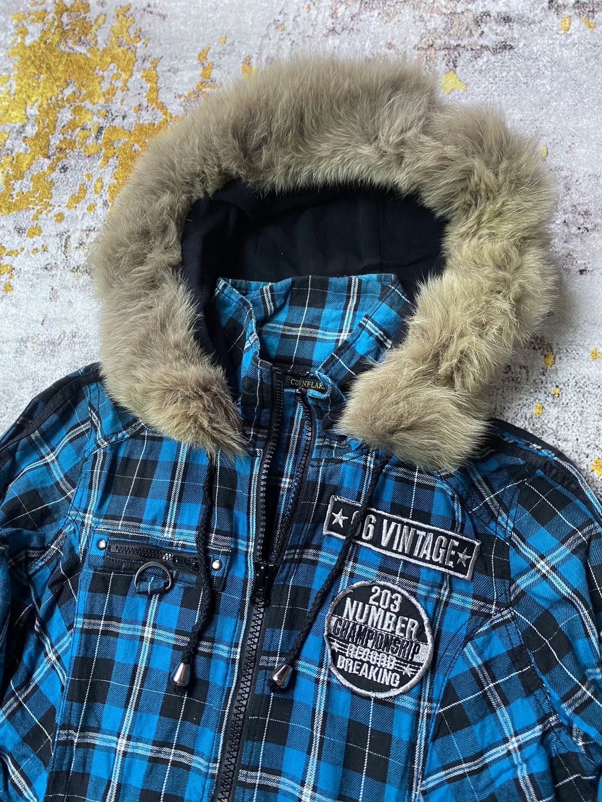 If Six Was Nine × Japanese Brand × Le Grande Bleu (L.G.B.) Japanes Cornflake fur Ifsix Lgb Style Size US L / EU 52-54 / 3 - 3 Thumbnail