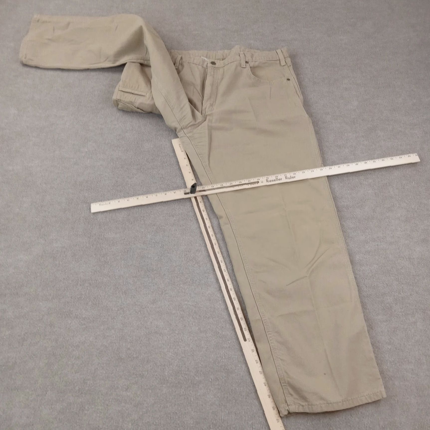 Carhartt Carhartt Mens Carpenter Pants 39x31 Beige Straight Leg Loose Fit Cotton Size US 40 / EU 56 - 2 Thumbnail