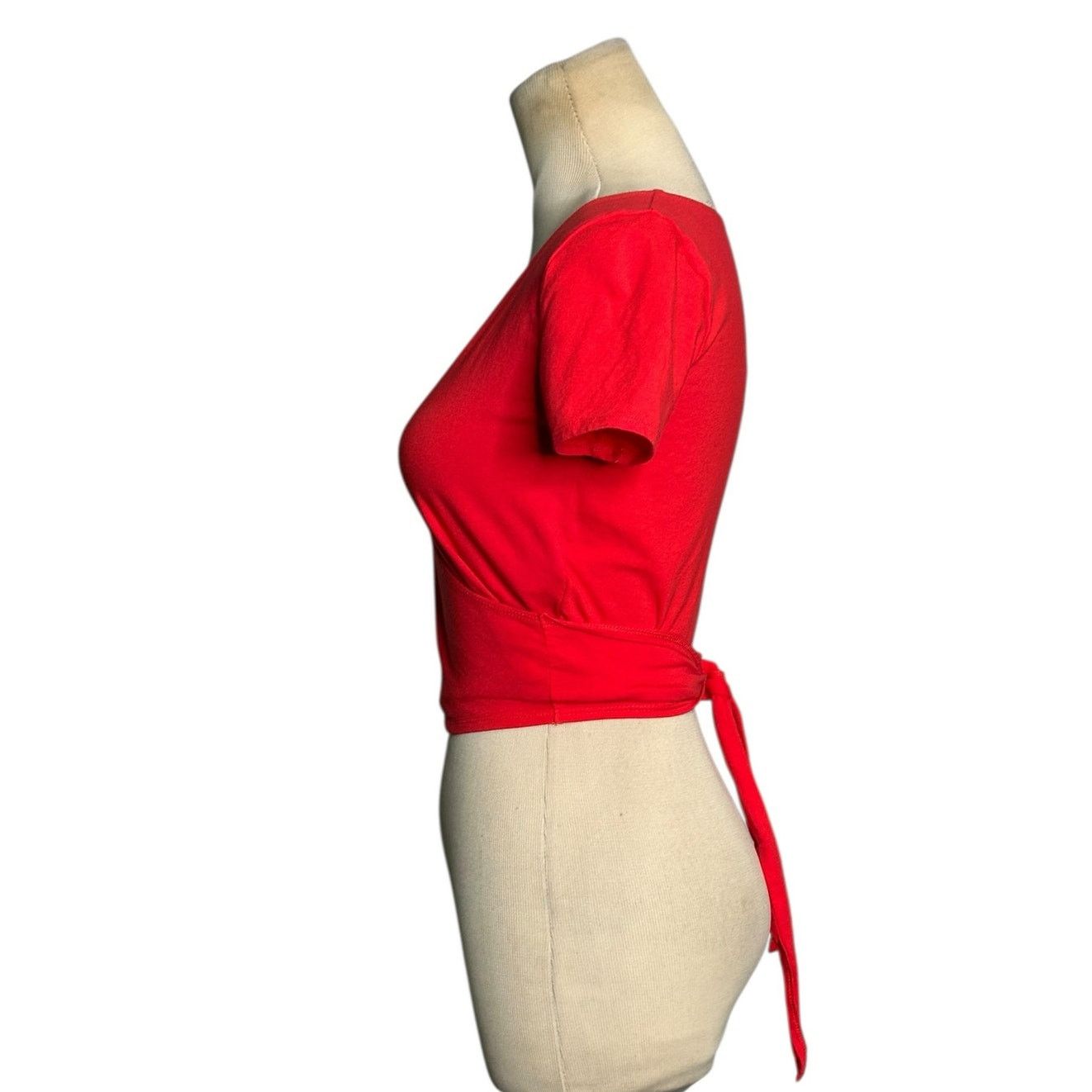 Hollister Hollister red short sleeves wrap top size XS Size XS / US 0-2 / IT 36-38 - 7 Thumbnail