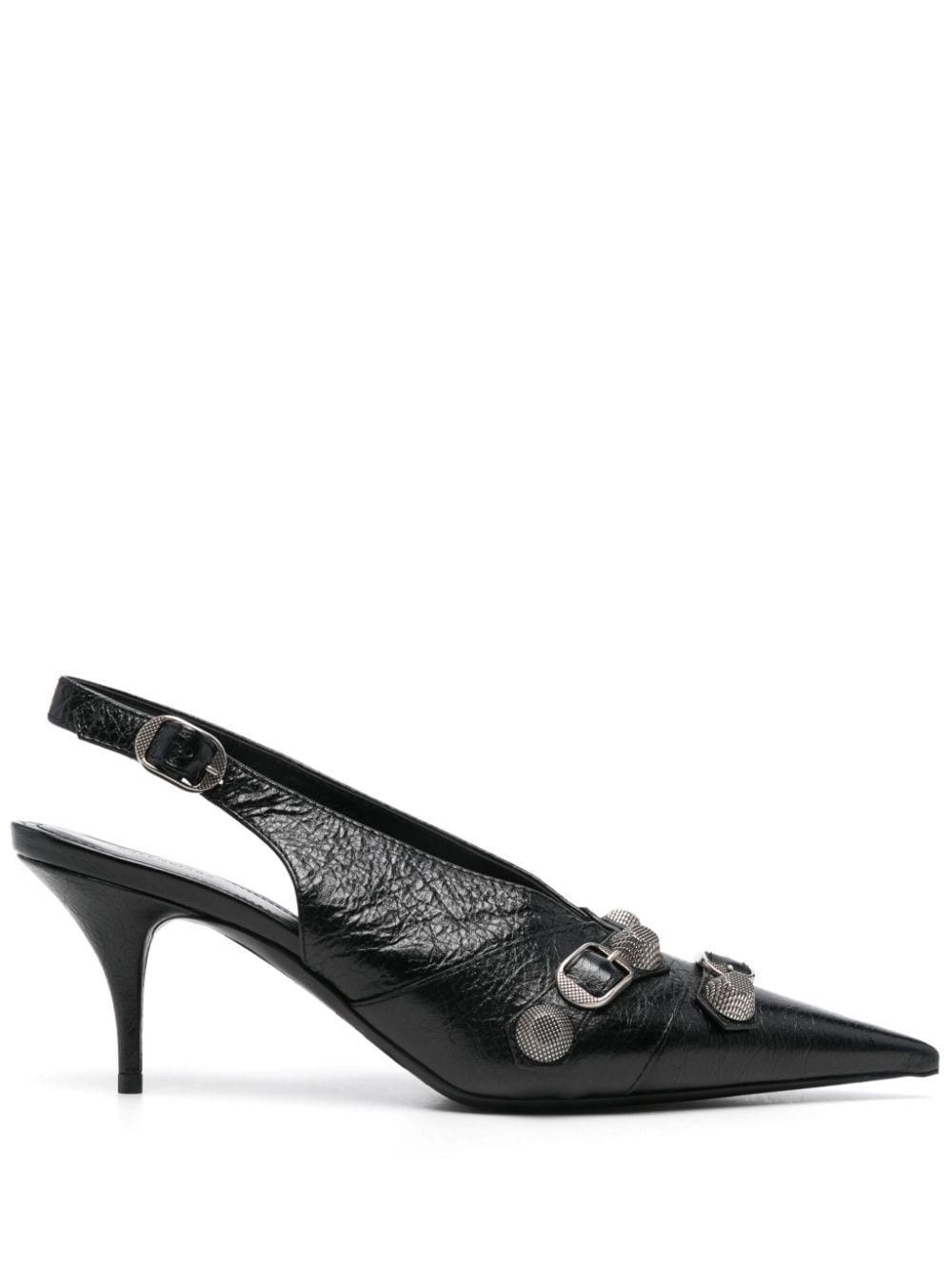 Balenciaga $1.9K VALUE Cagole Leather Slingback Pumps Heels Size US 9 / IT 39 - 1 Thumbnail