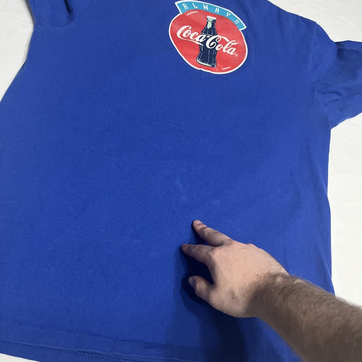 Vintage 1994 coke bear tee double sided single stick Size US L / EU 52-54 / 3 - 11 Thumbnail