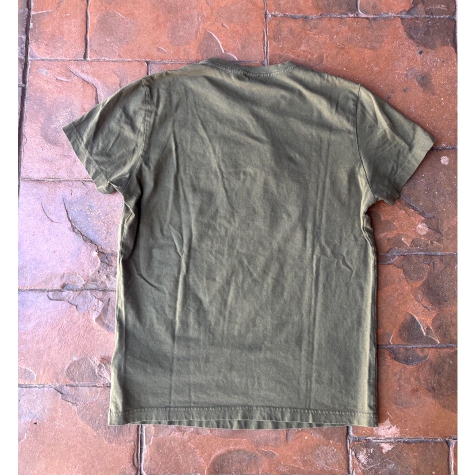 Diesel Diesel T-Shirt Mens Medium Olive Green Chenille Logo Patch 90s Grunge Skater Short Sleeve Crew Neck Shirt Size US M / EU 48-50 / 2 - 3 Thumbnail