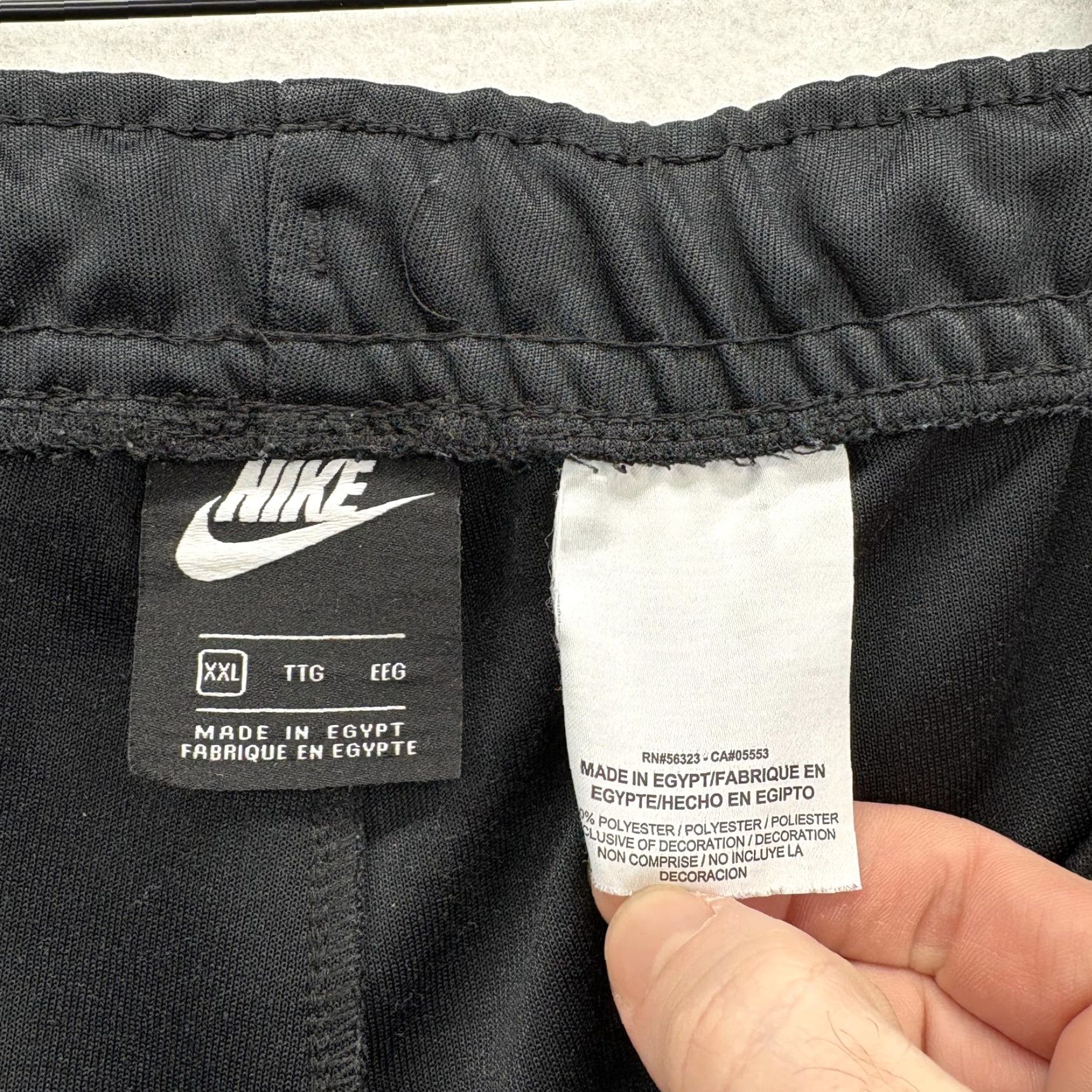 Nike Nike Air Pants Mens 2XL Black Jogger Side Stripe Athletic Training Gym Running Size US 39 - 4 Thumbnail