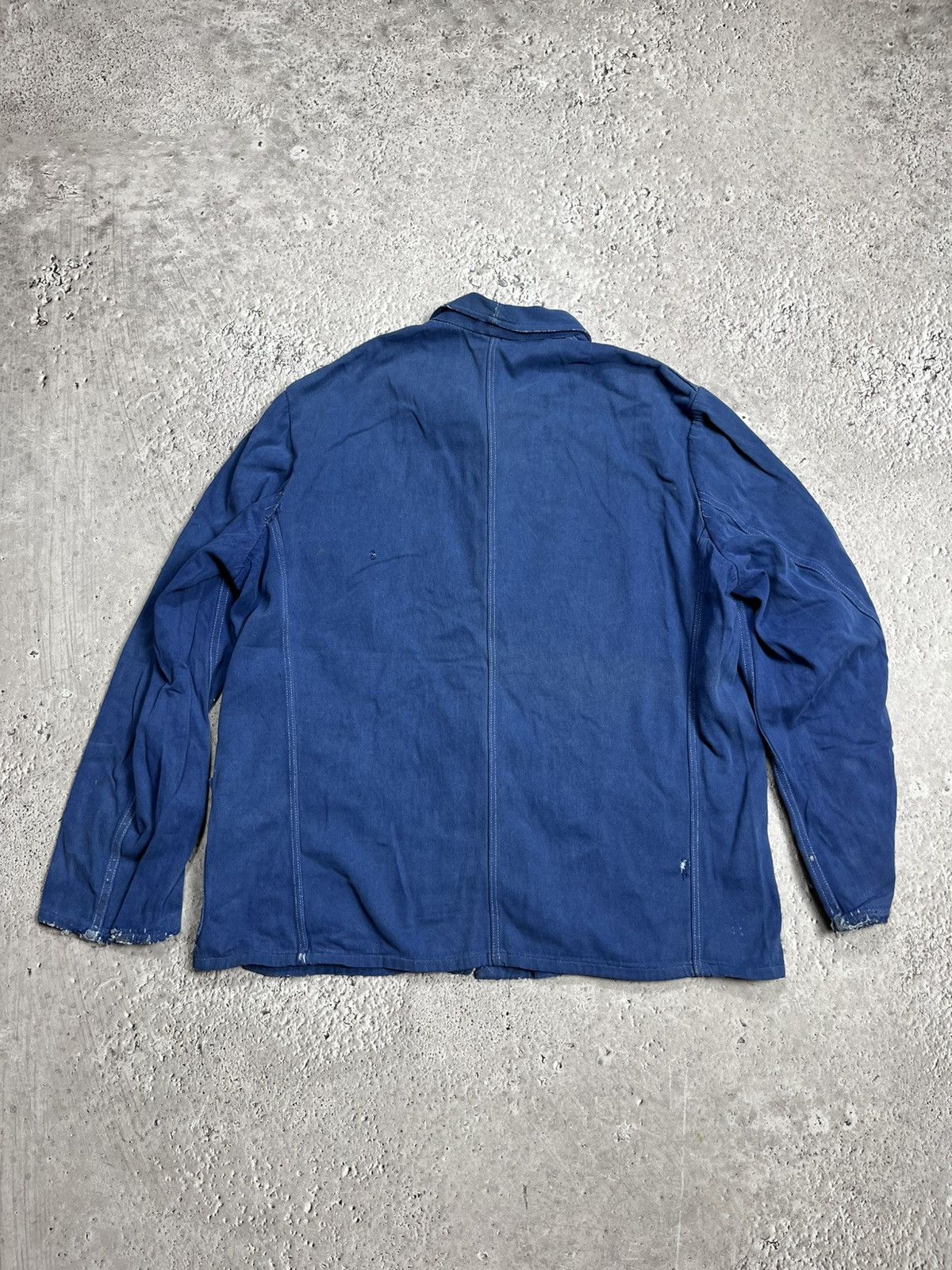 Other Vintage Workwear Distressed French Chore Jacket Blue Canvas Size US M / EU 48-50 / 2 - 13 Thumbnail