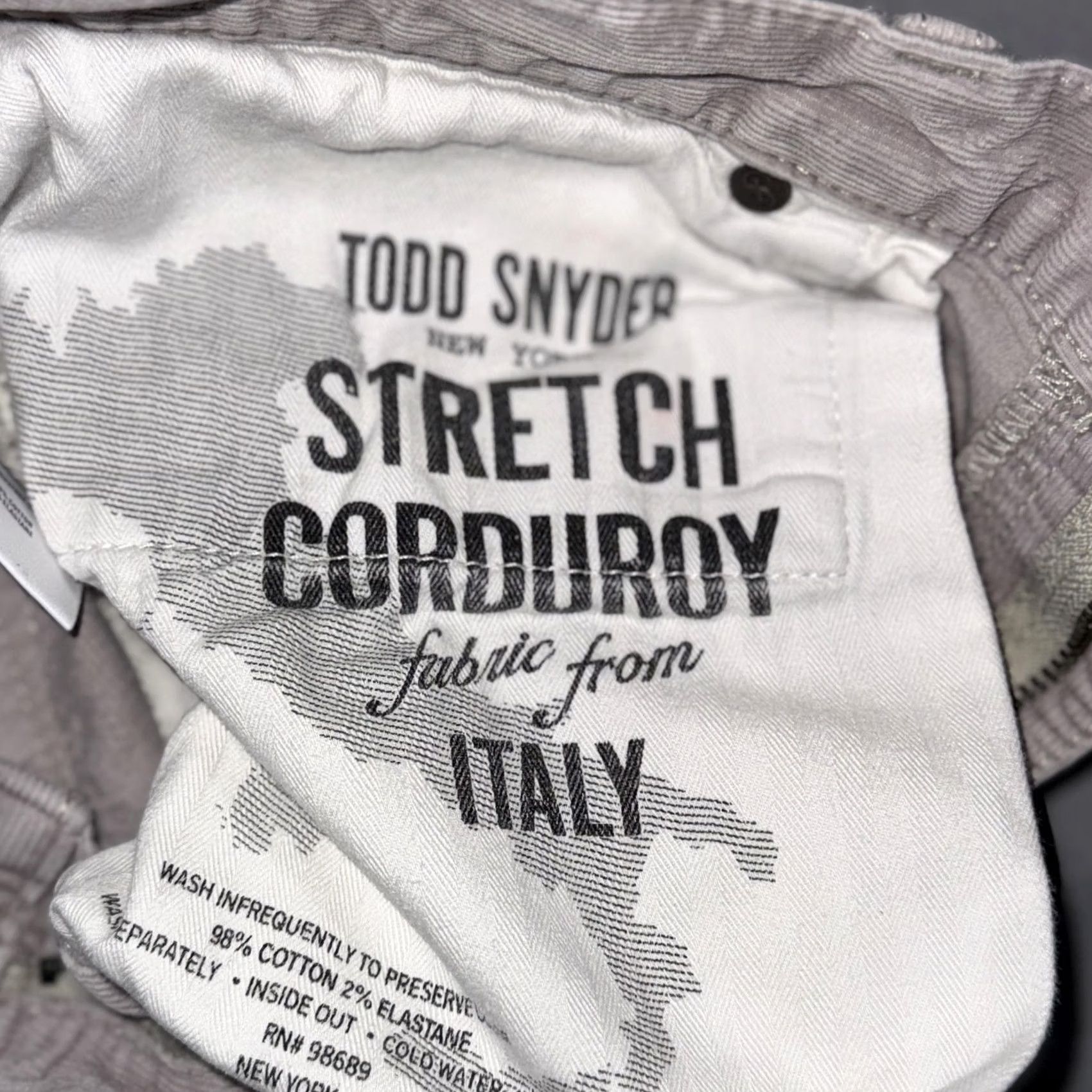 Todd Snyder Todd Snyder Pants Mens 32x32 Gray Slim Stretch Corduroy 5 Pocket Casual Italy Size US 32 / EU 48 - 4 Thumbnail