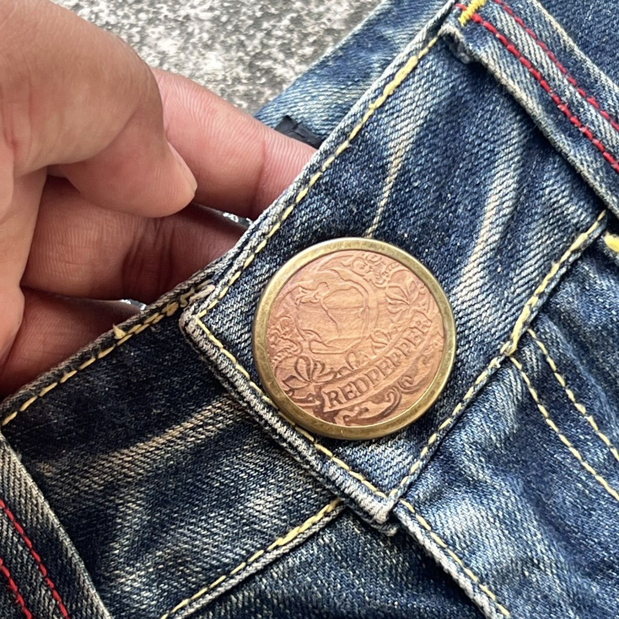 Japanese Brand “RED PEPPER” DISTRESS/FADED BLUE JEANS Size US 30 / EU 46 - 8 Thumbnail
