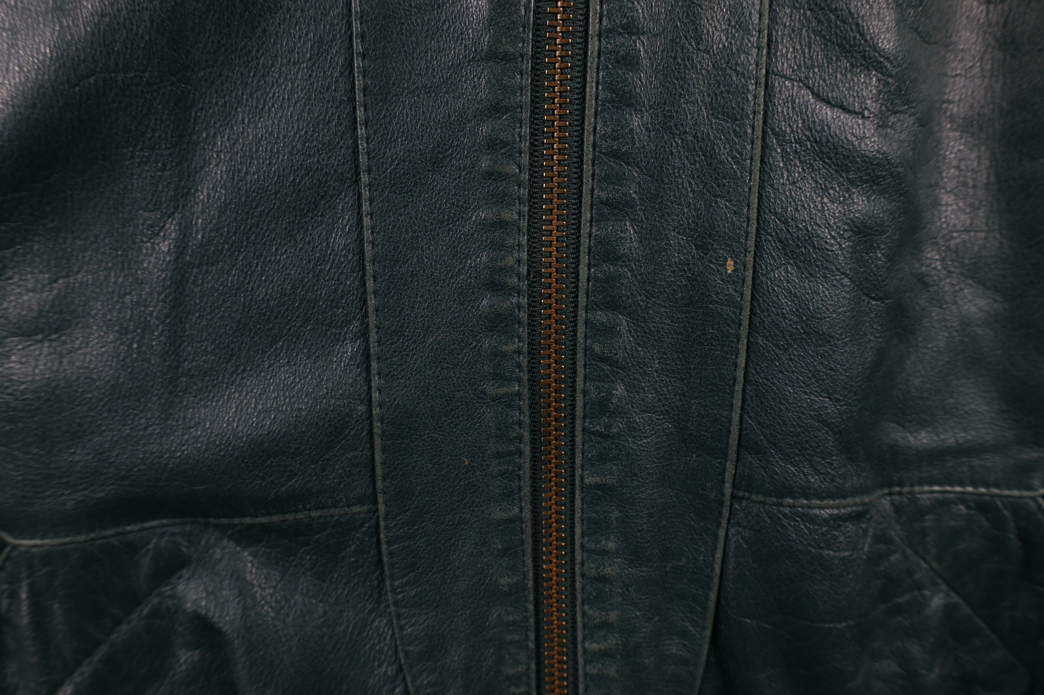 Vintage Vintage 90s Streetwear Fur Trim Hooded Cape Leather Jacket Size M / US 6-8 / IT 42-44 - 5 Thumbnail