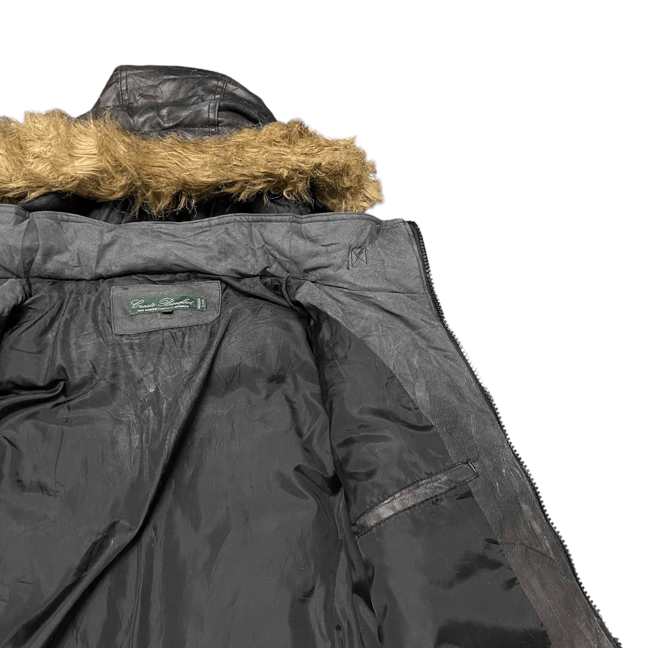 Japanese Brand Vintage Create Barefoot Fur Puffer Synthetic LeatherJacket Size US L / EU 52-54 / 3 - 10 Thumbnail