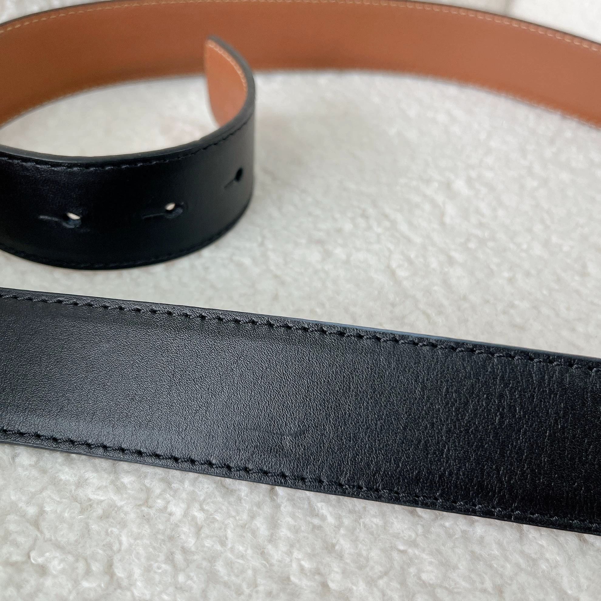 Loewe Loewe Black & Brown Two-Tone Logo Belt 7874 Size ONE SIZE - 7 Thumbnail