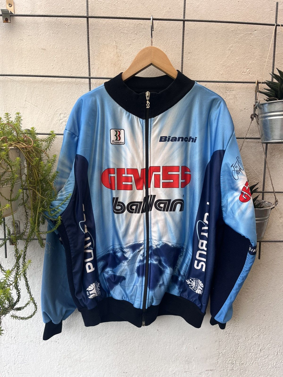 Other Biemme x Gewiss x Bianchi Vintage Fleece Bomber Jacket Size US XXL / EU 58 / 5 - 1 Thumbnail