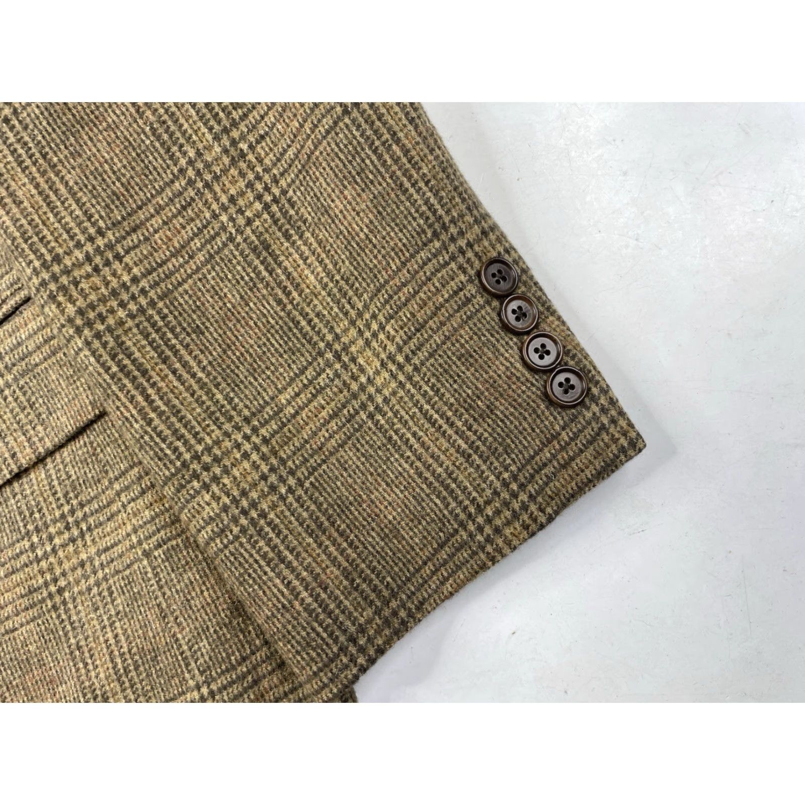 Brooks Brothers Brooks Brothers Blazer Plaid 100% Camel Hair Brown Men's 40R Blazer Suit Jacket Regular Style Size 40R - 6 Thumbnail