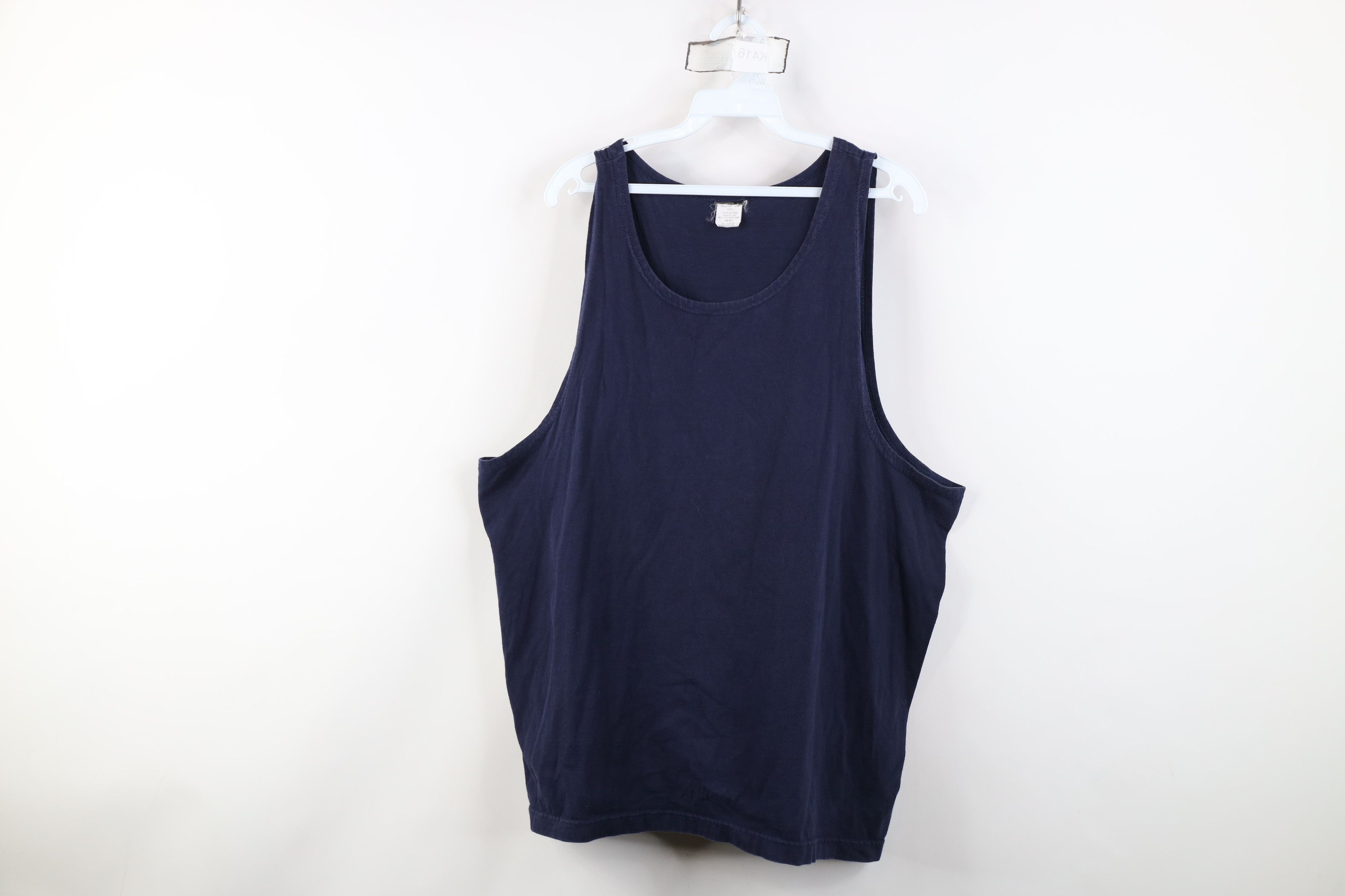 Vintage Vintage 90s Streetwear Tank Top T-Shirt Navy Blue Cotton USA Size US XL / EU 56 / 4 - 1 Thumbnail