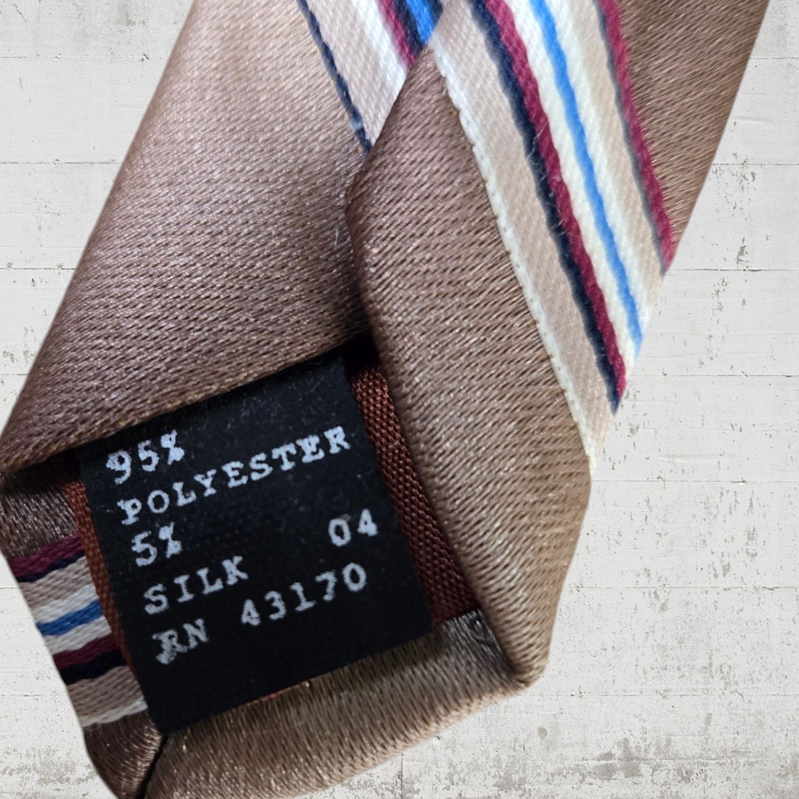 Van Heusen Vintage Van Heusen Bronze Striped USA Made Neck Tie Size ONE SIZE - 5 Thumbnail