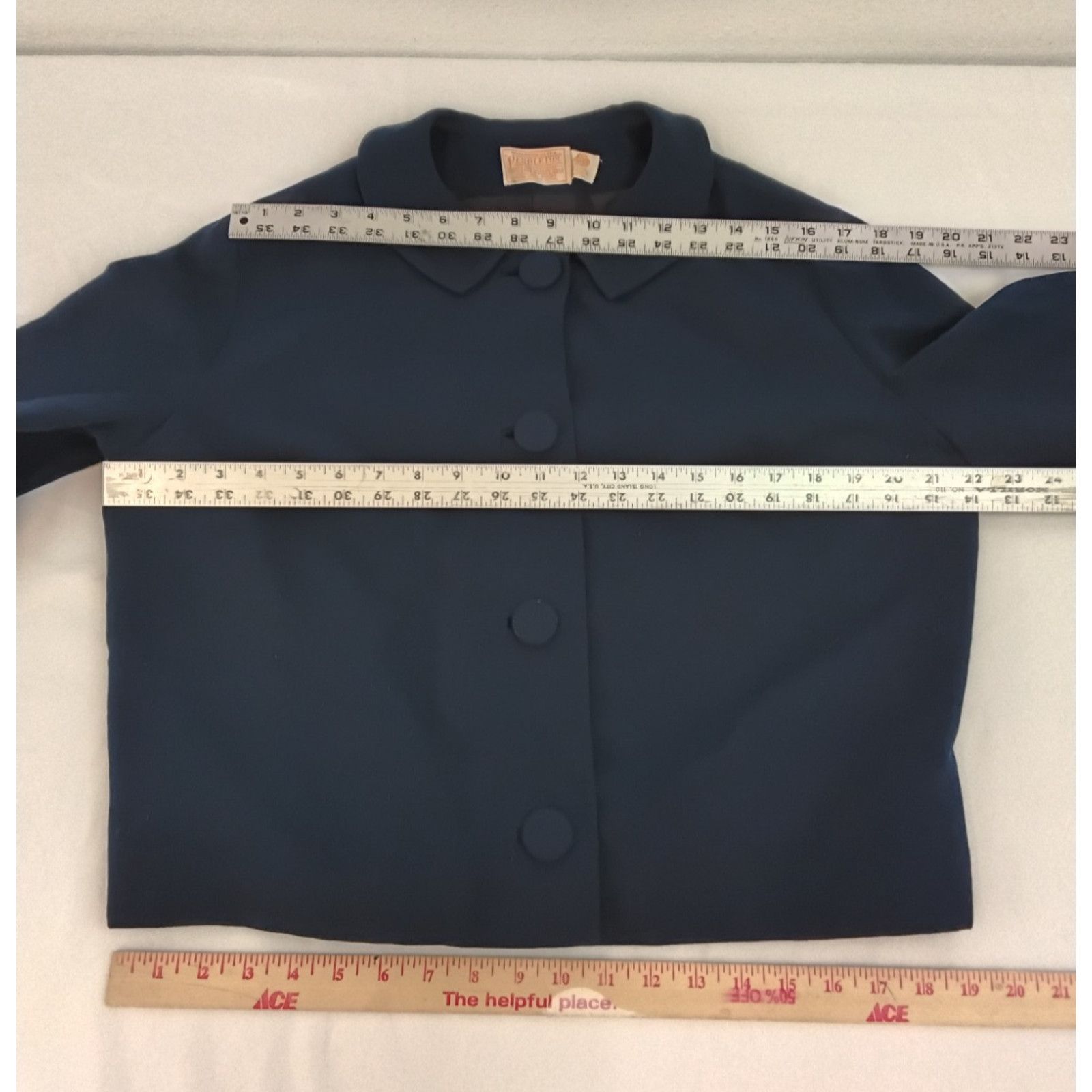 Pendleton Pendleton Cropped Blazer Women's 2 Blue VTG 1970s 100% Wool Size XS / US 0-2 / IT 36-38 - 10 Thumbnail